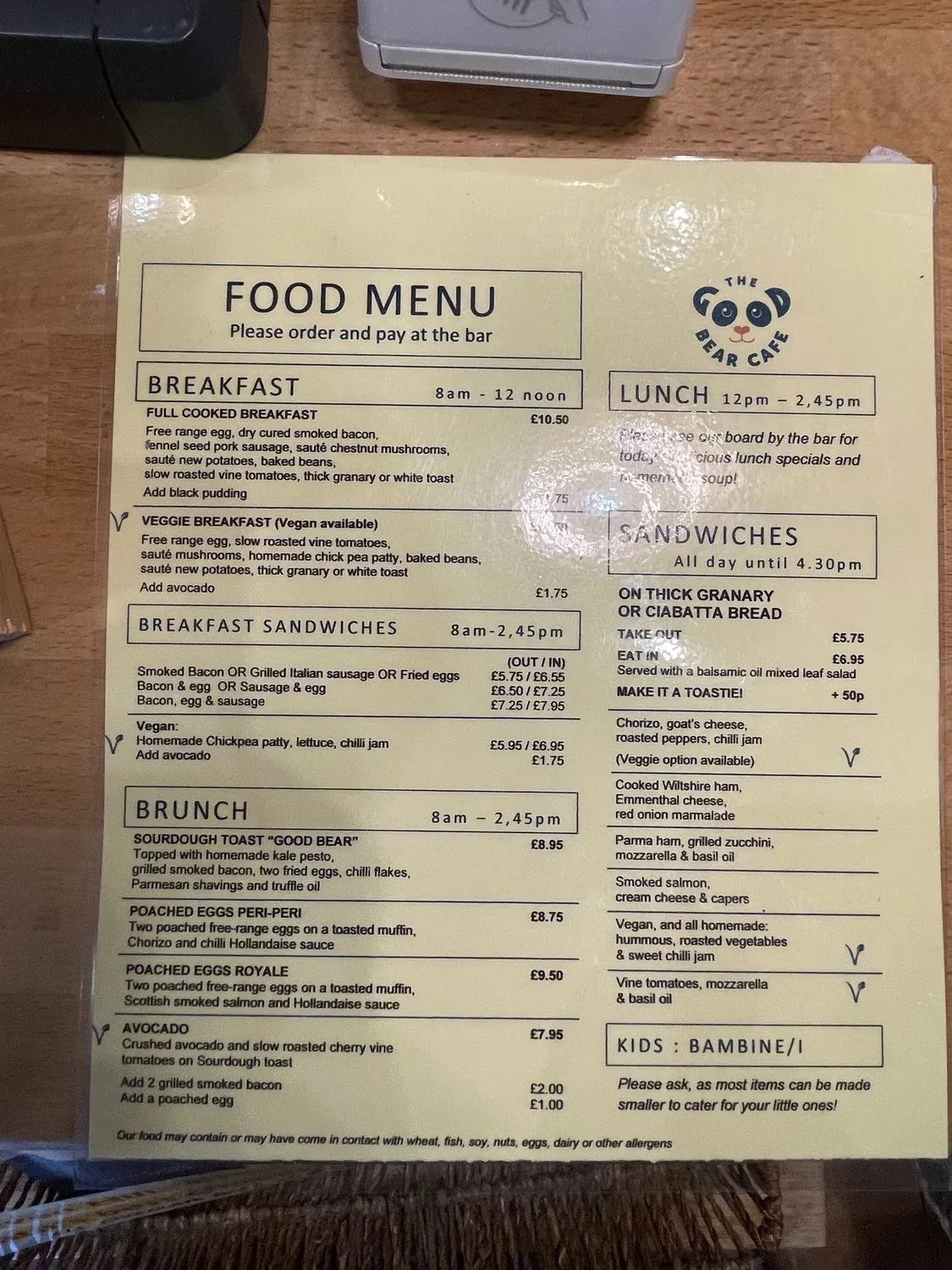 Menu 1