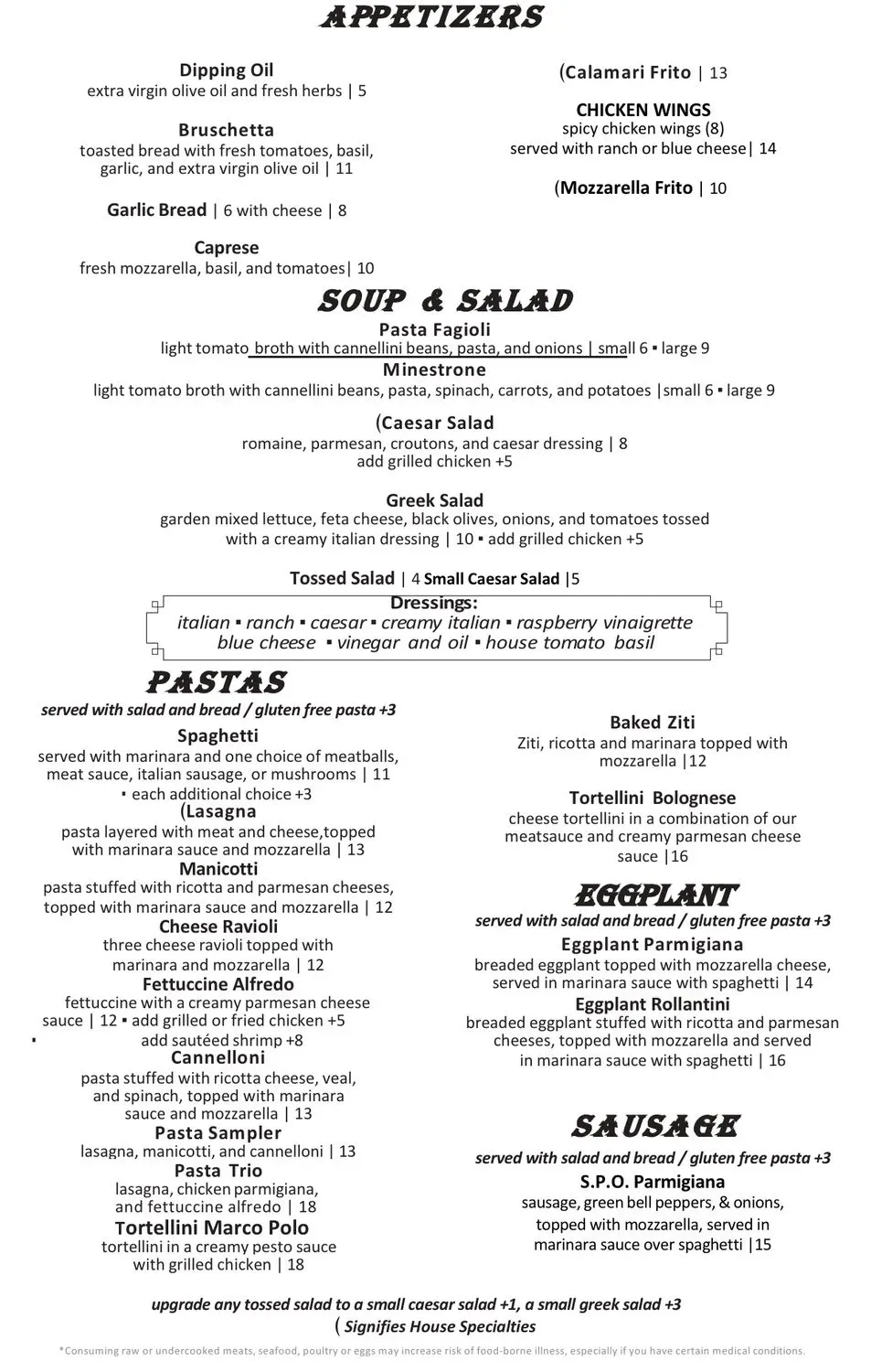 Menu 1