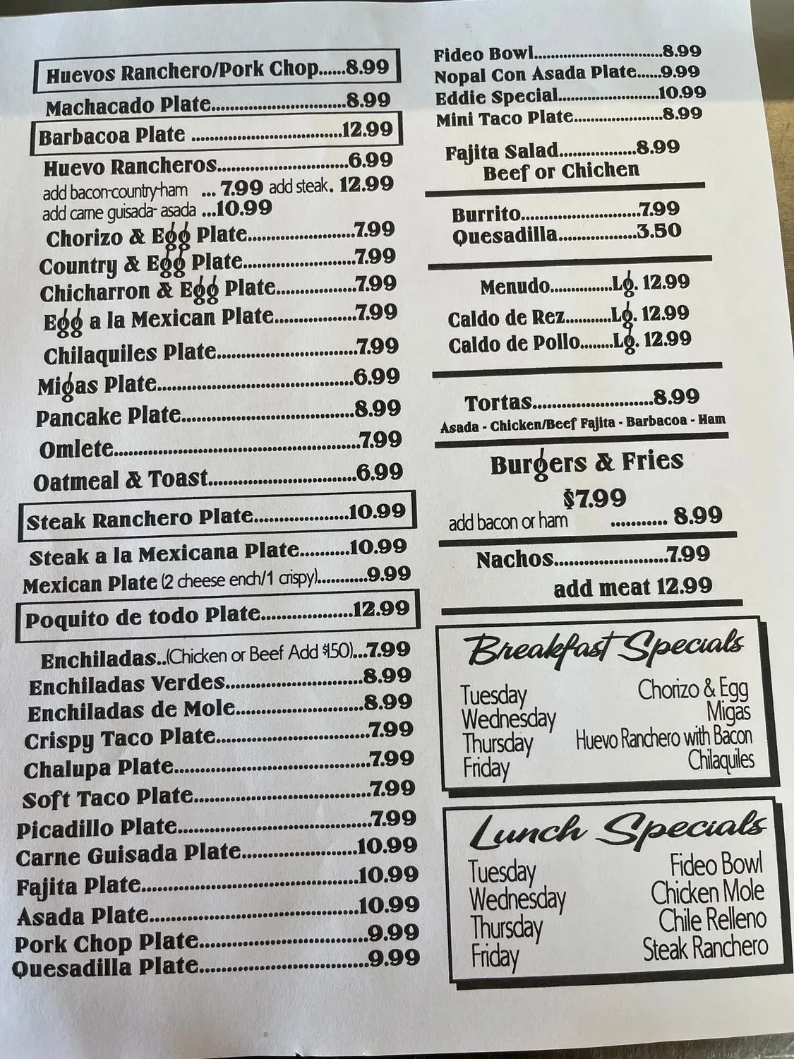 Menu 1