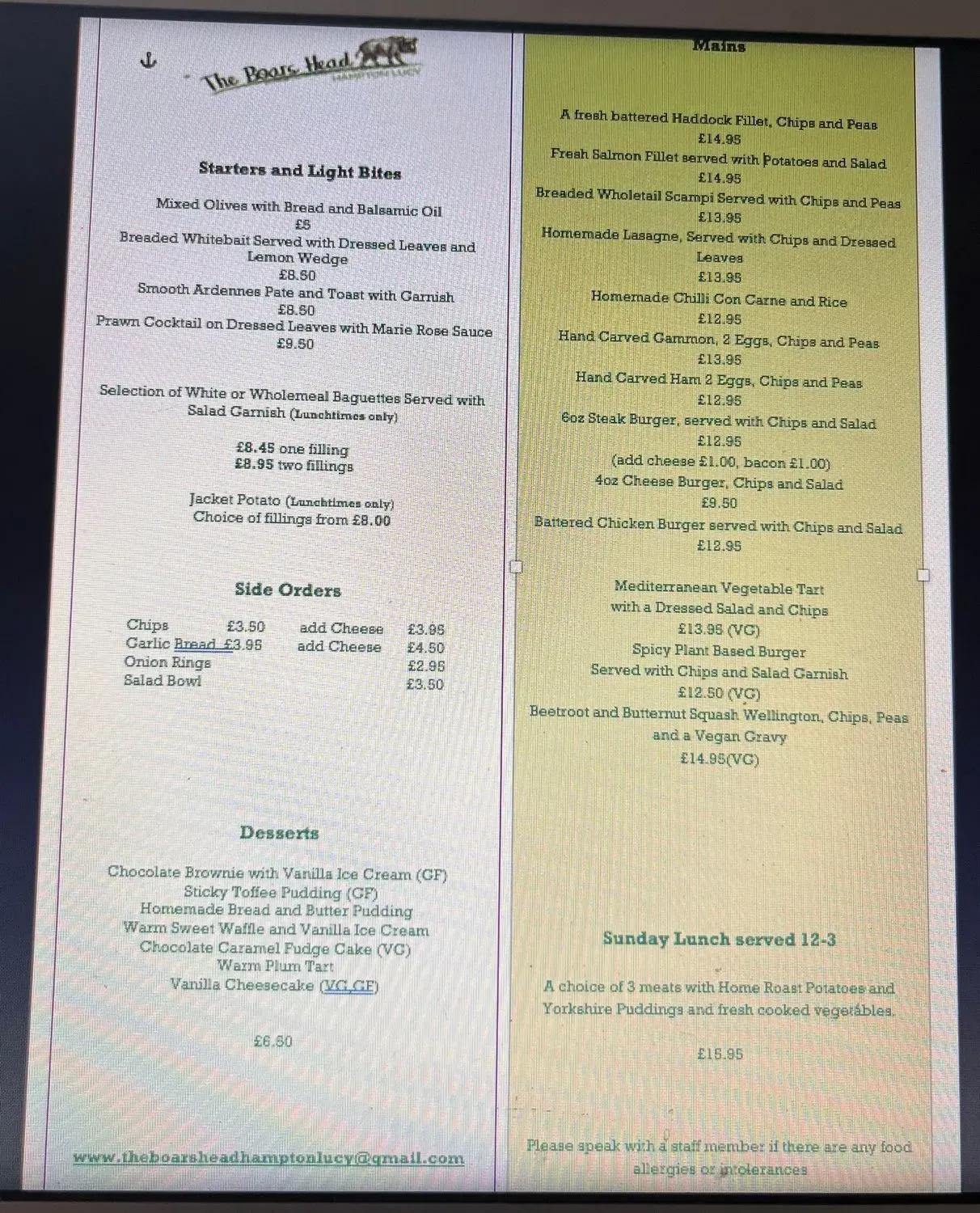 Menu 1