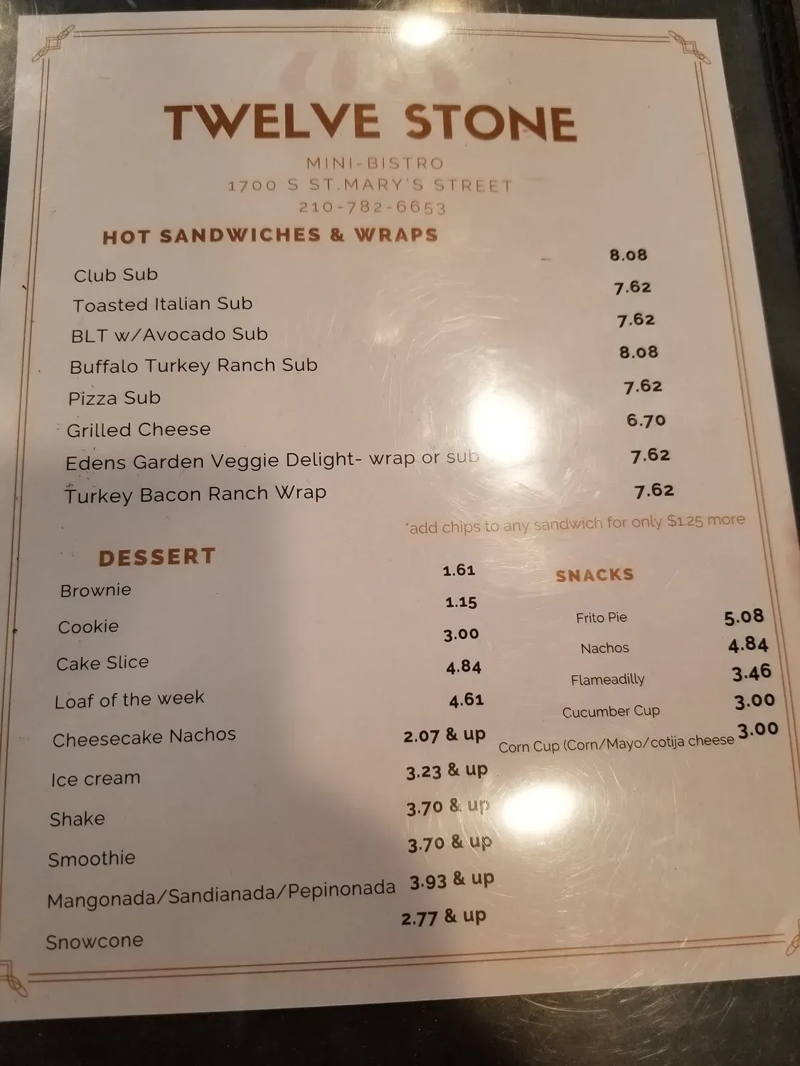 Menu 5