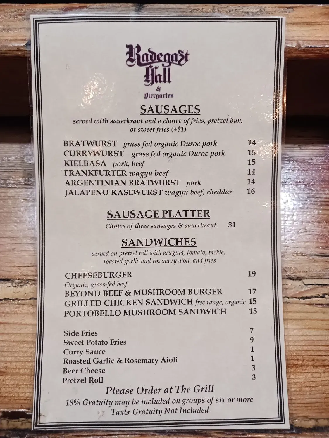 Menu 1