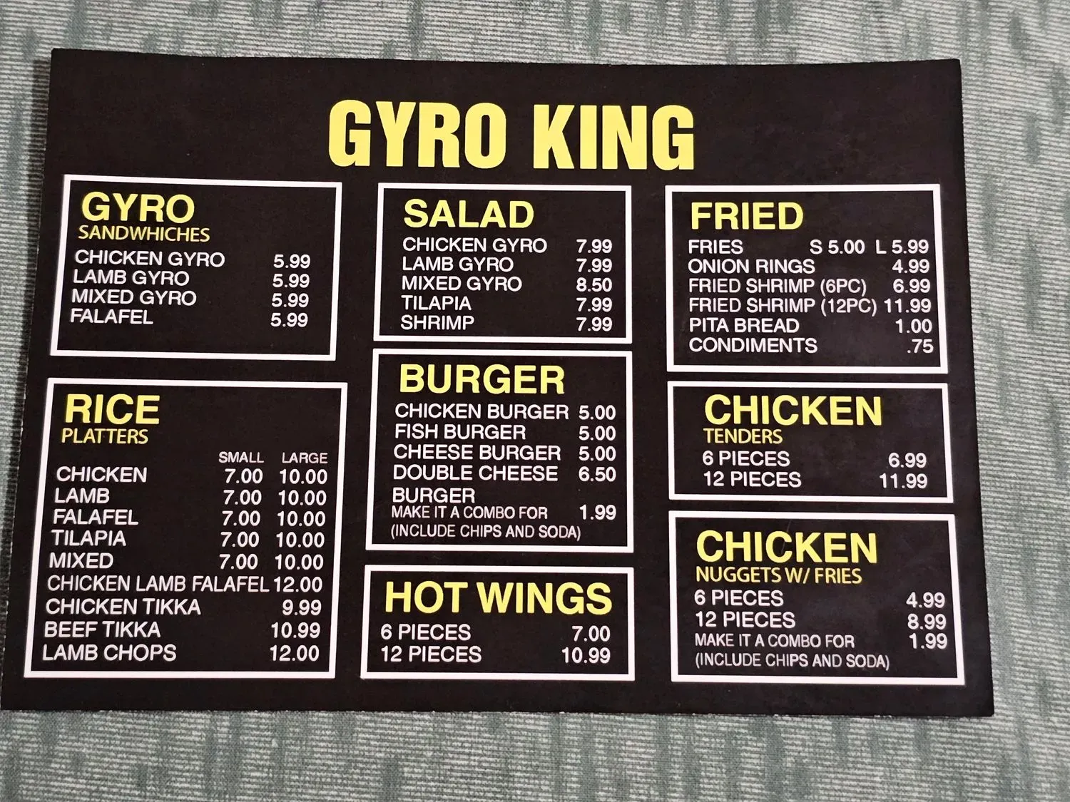 Menu 1