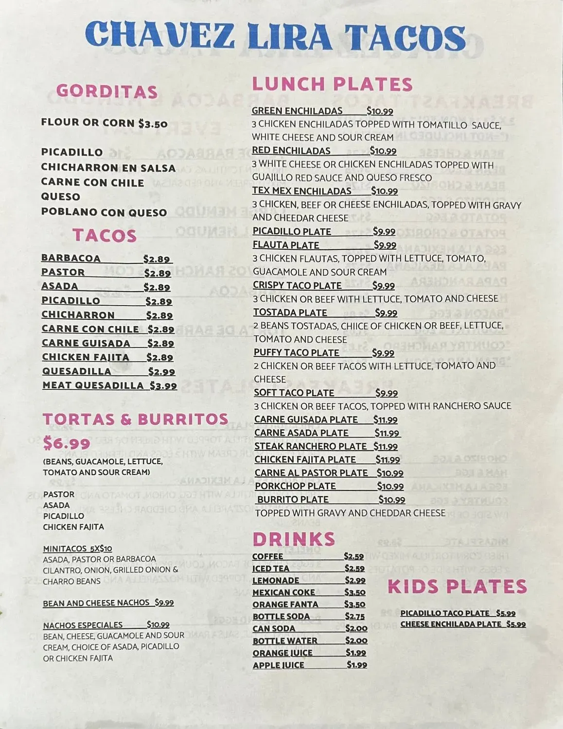 Menu 1