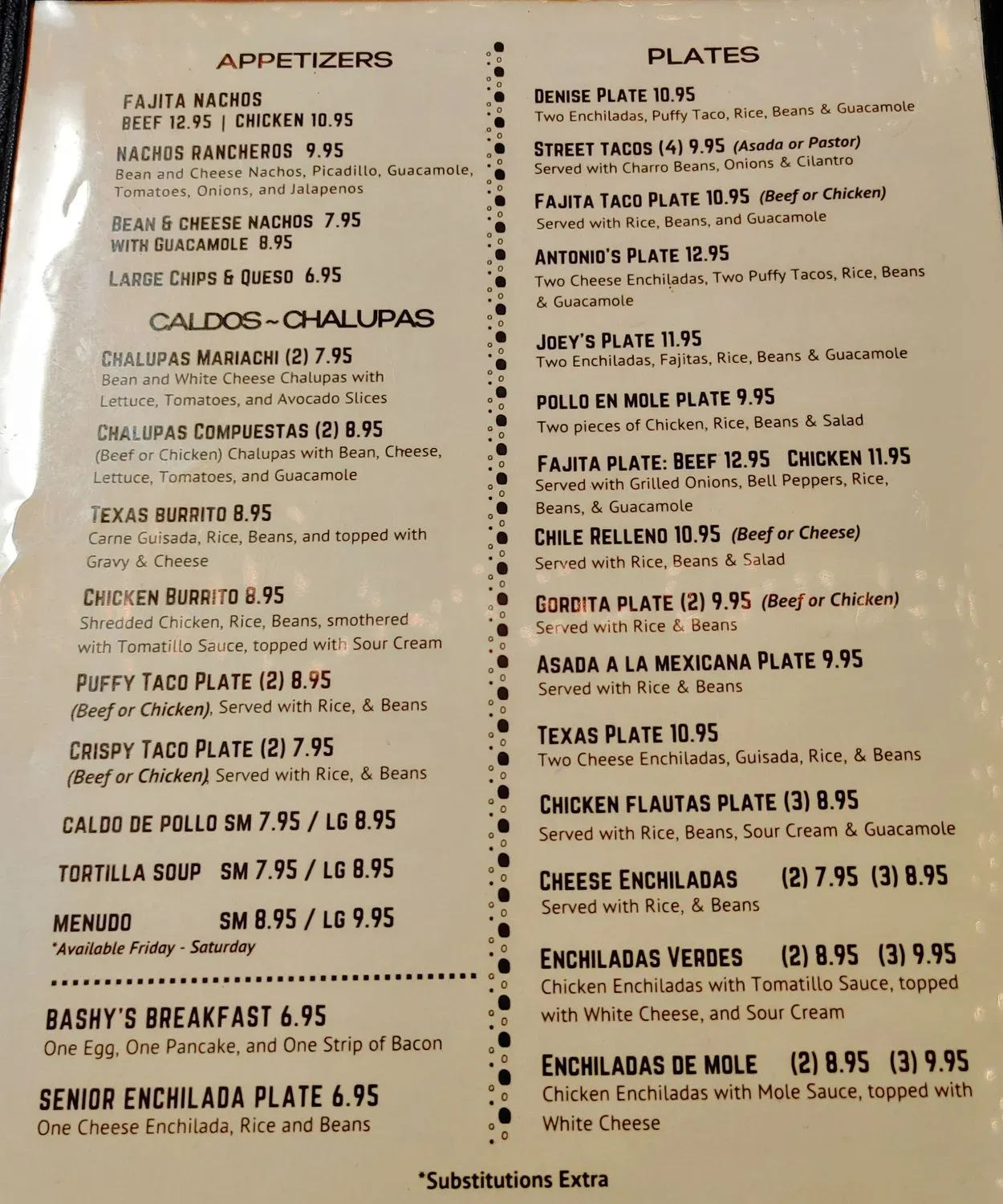 Menu 1