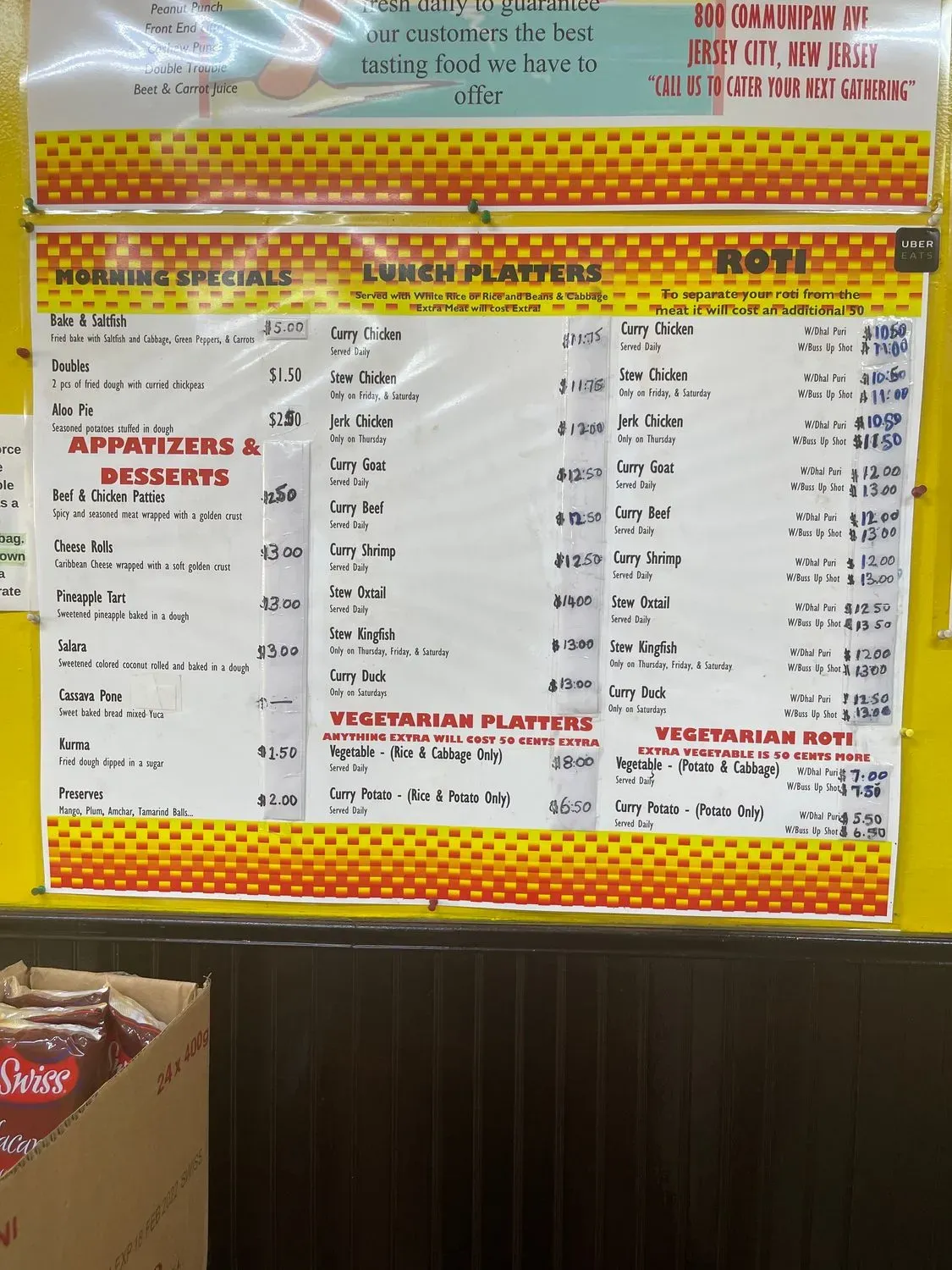 Taste Of The Caribbean Roti Shop Menu - Updated November 2025