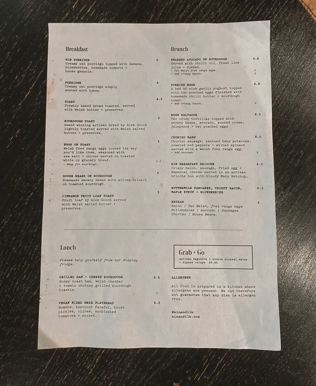 Menu 1