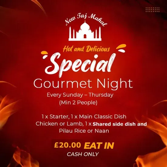 The New Taj Mahal Menu | Harpenden | Checkle