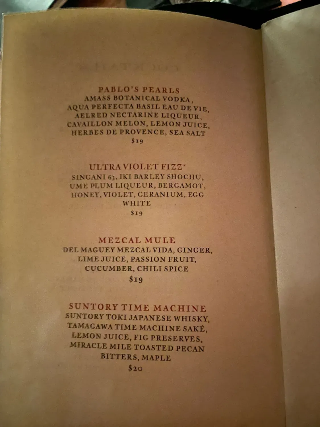 Menu 1