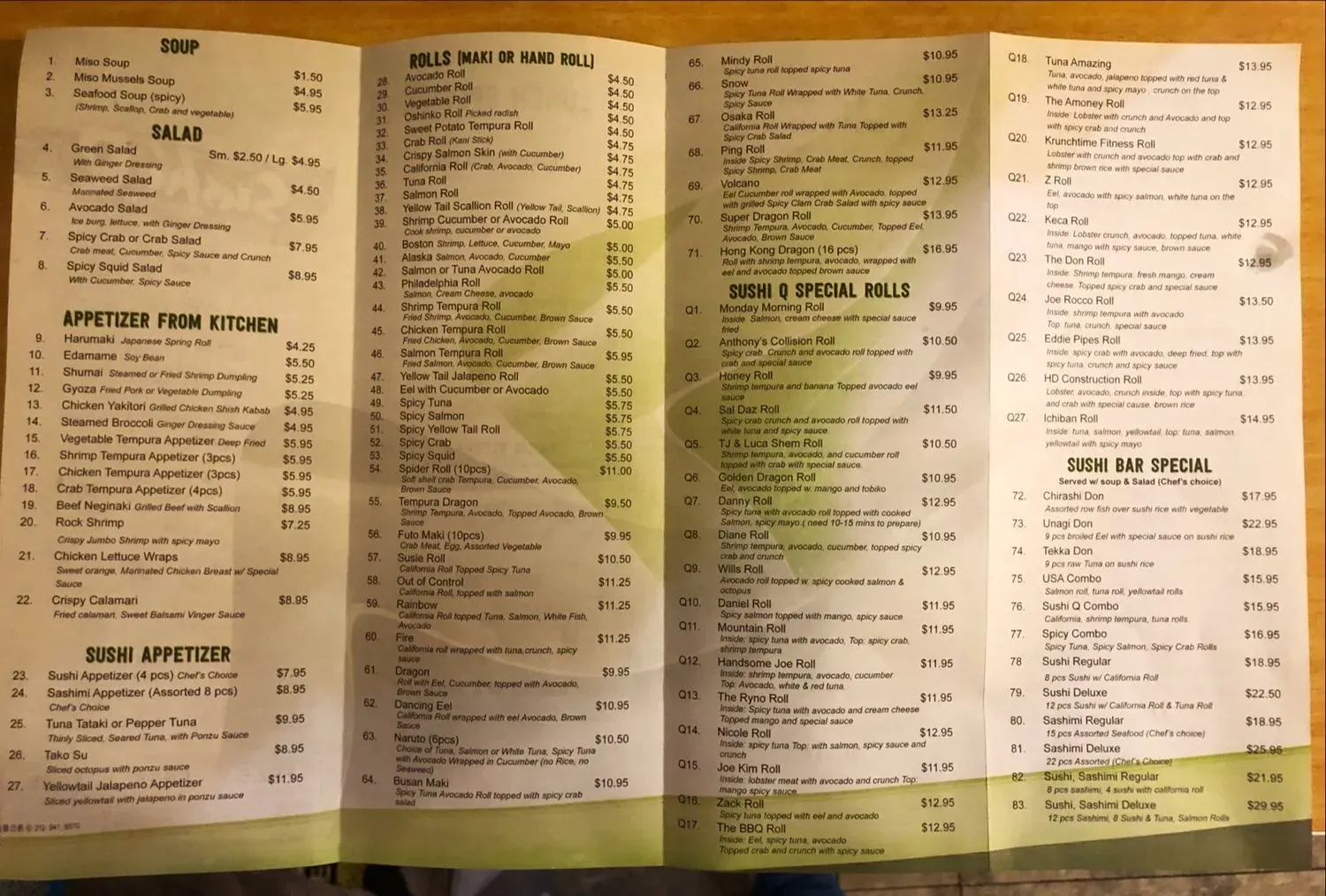 Menu 6