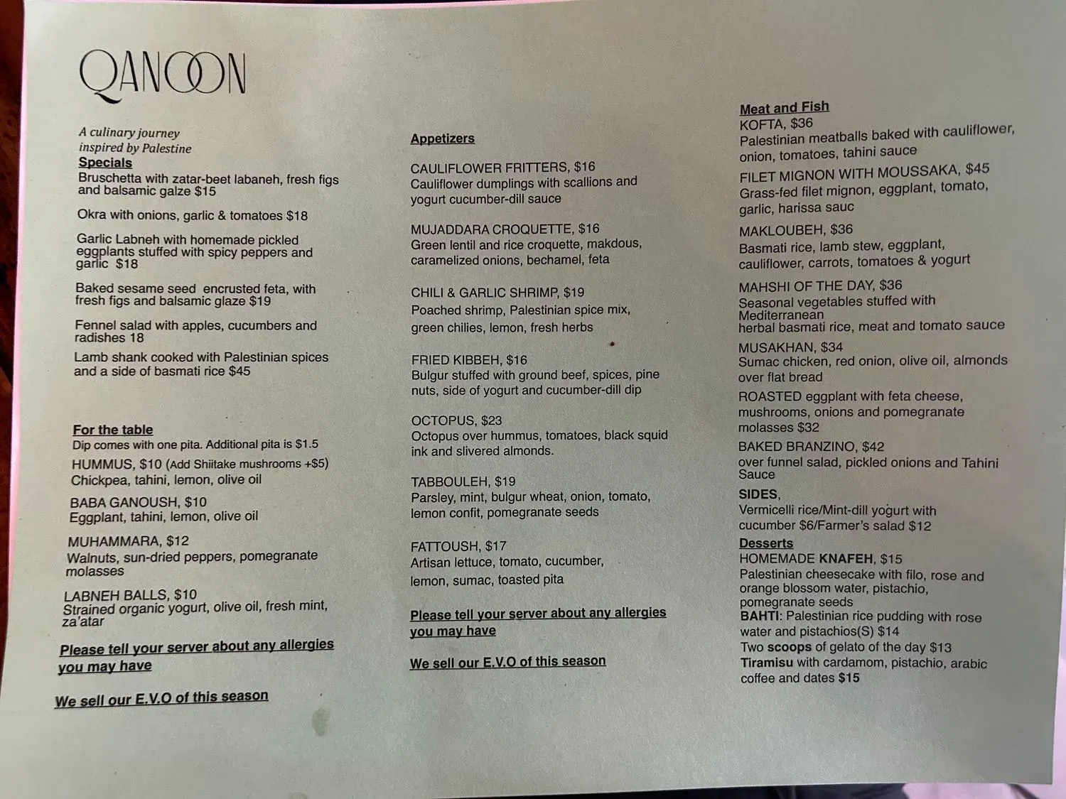 Menu 6