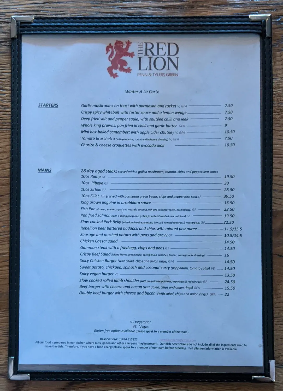 Menu 1