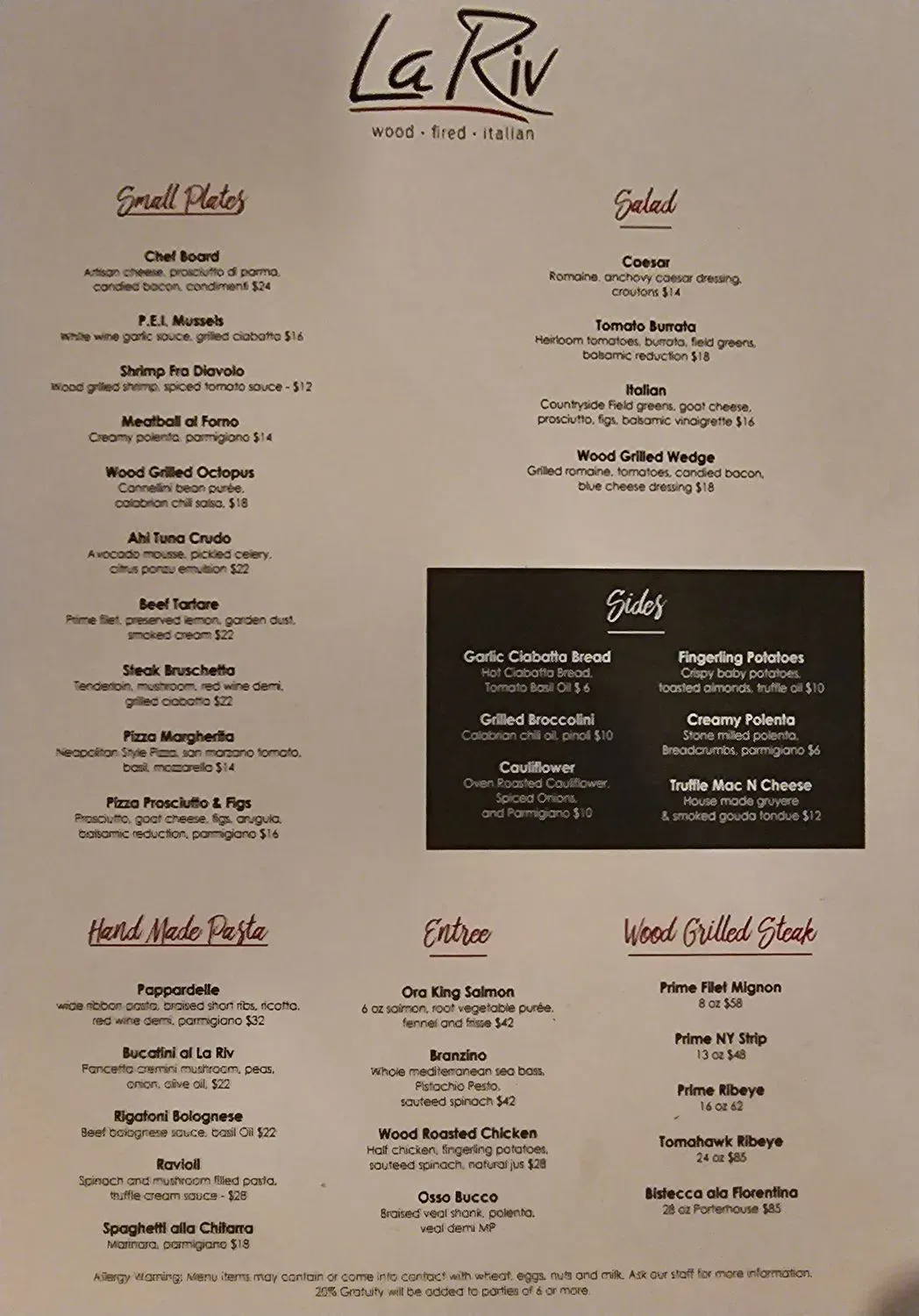 Menu 1