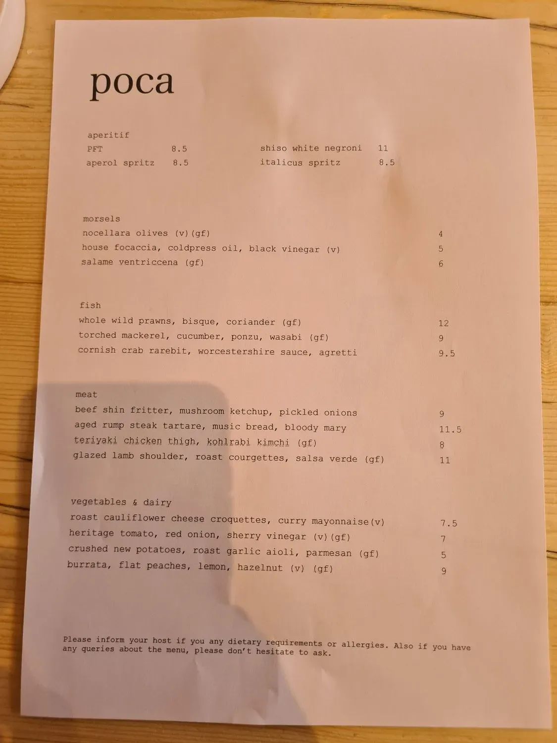 Menu 1