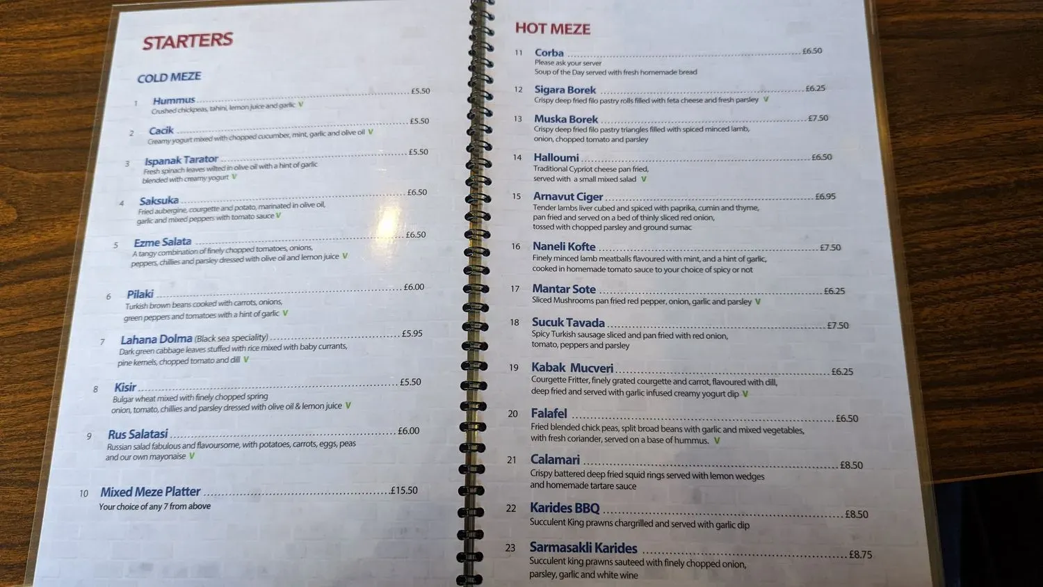 Menu 1