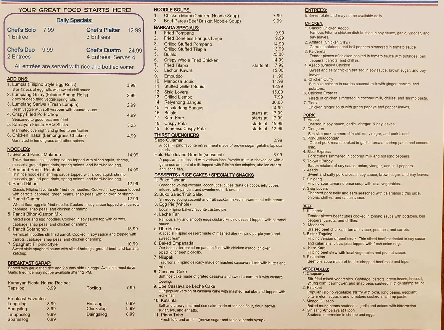 Menu 2