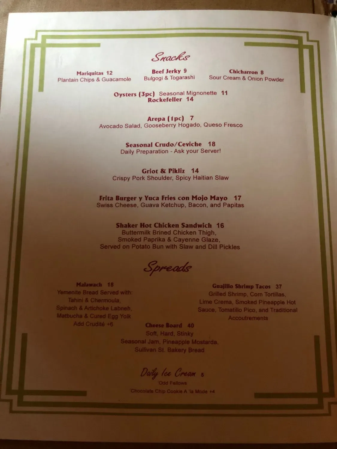 Menu 6