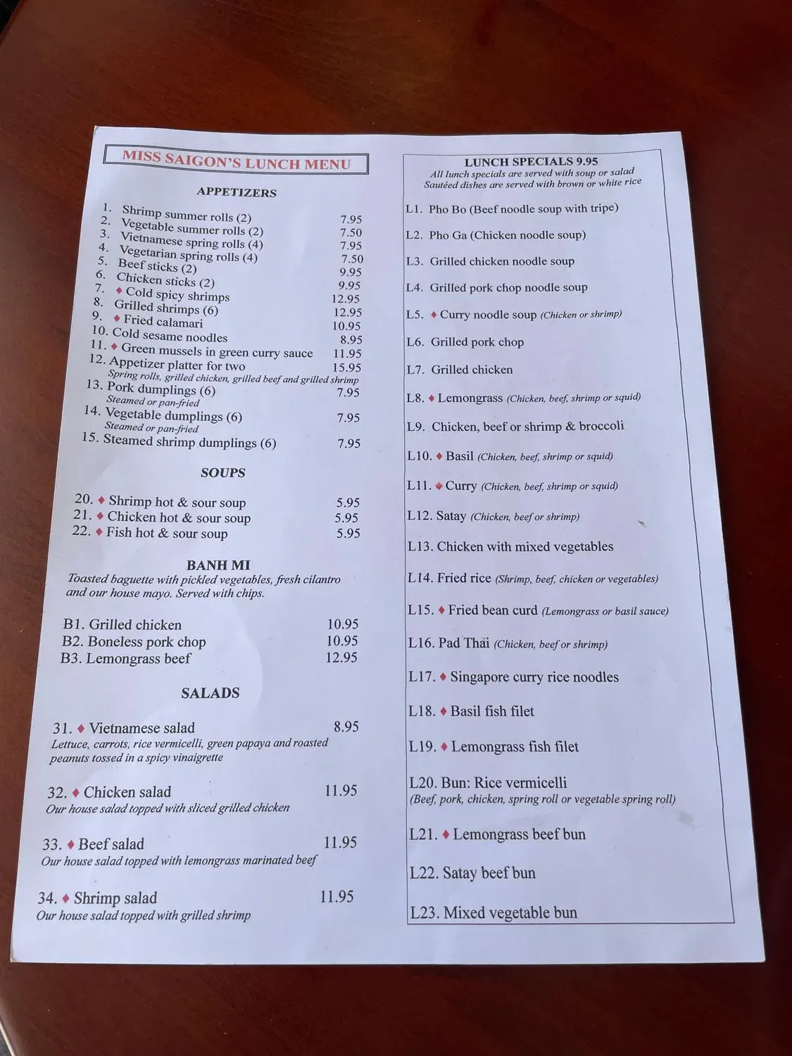 Menu 1