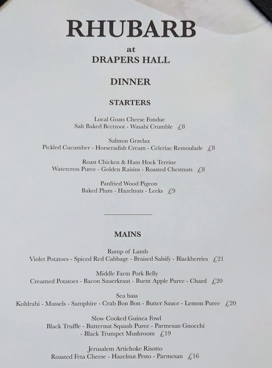 Menu 1