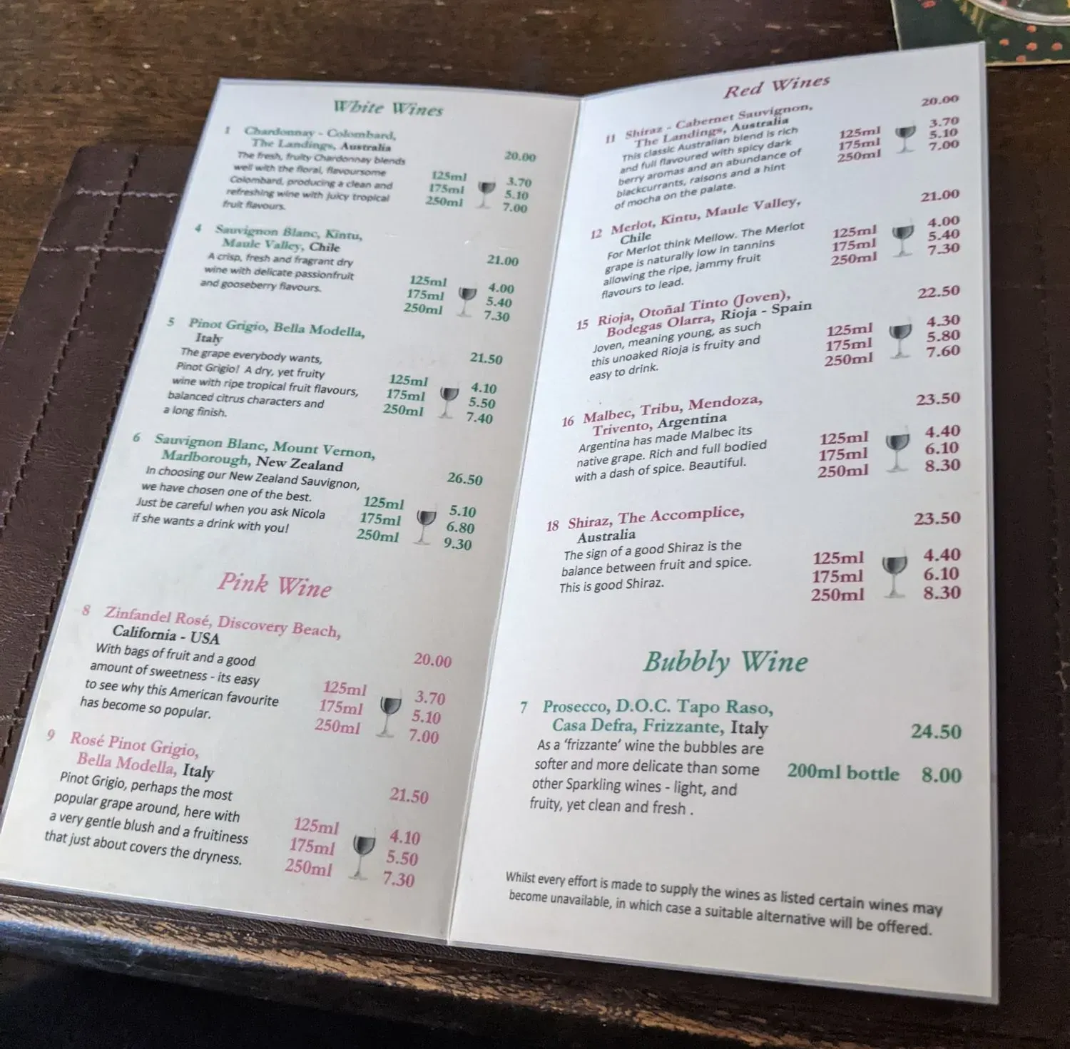 Menu 1