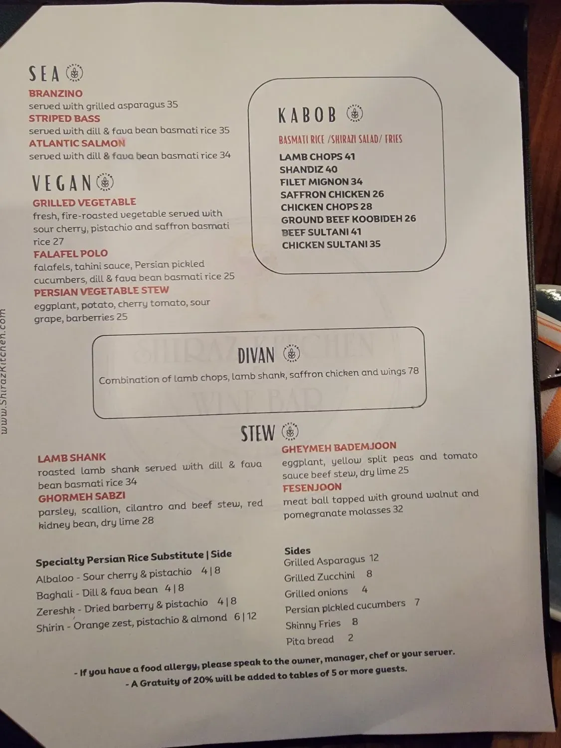 Menu 1