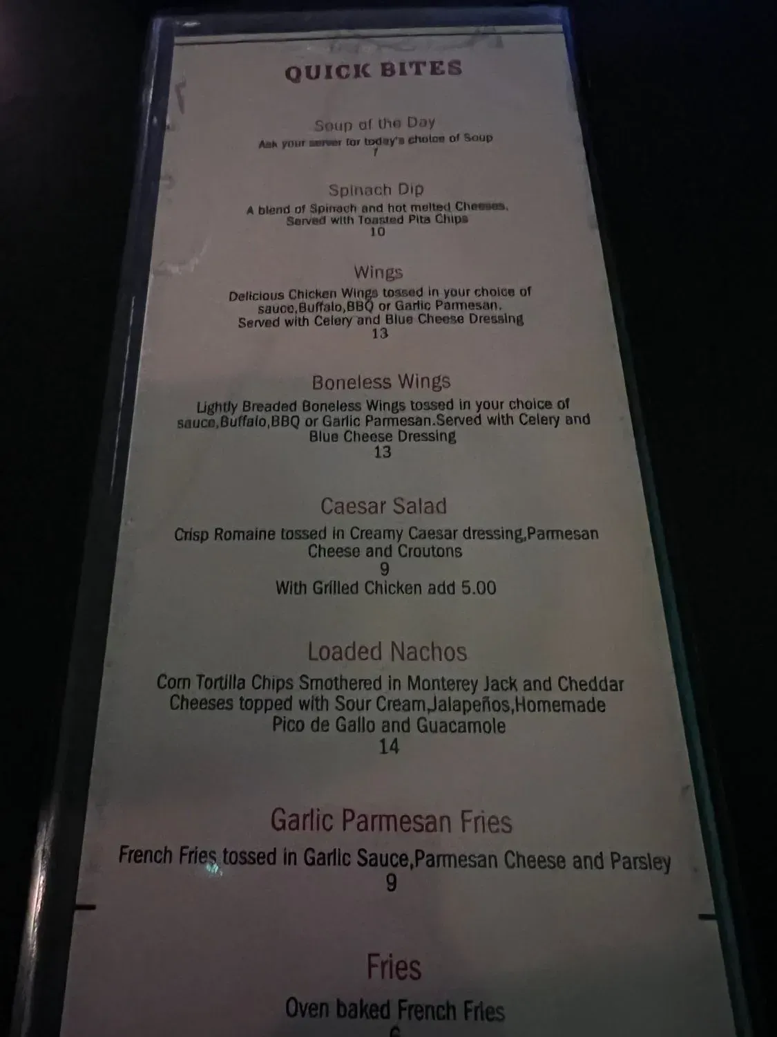 Menu 1