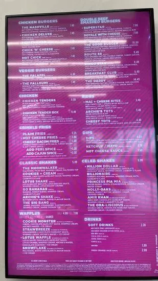 Archies Menu | Airside | Checkle