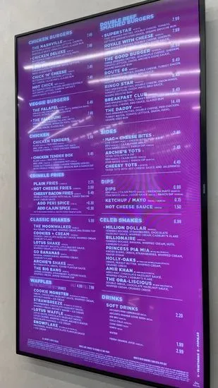 Archies Menu | Airside | Checkle