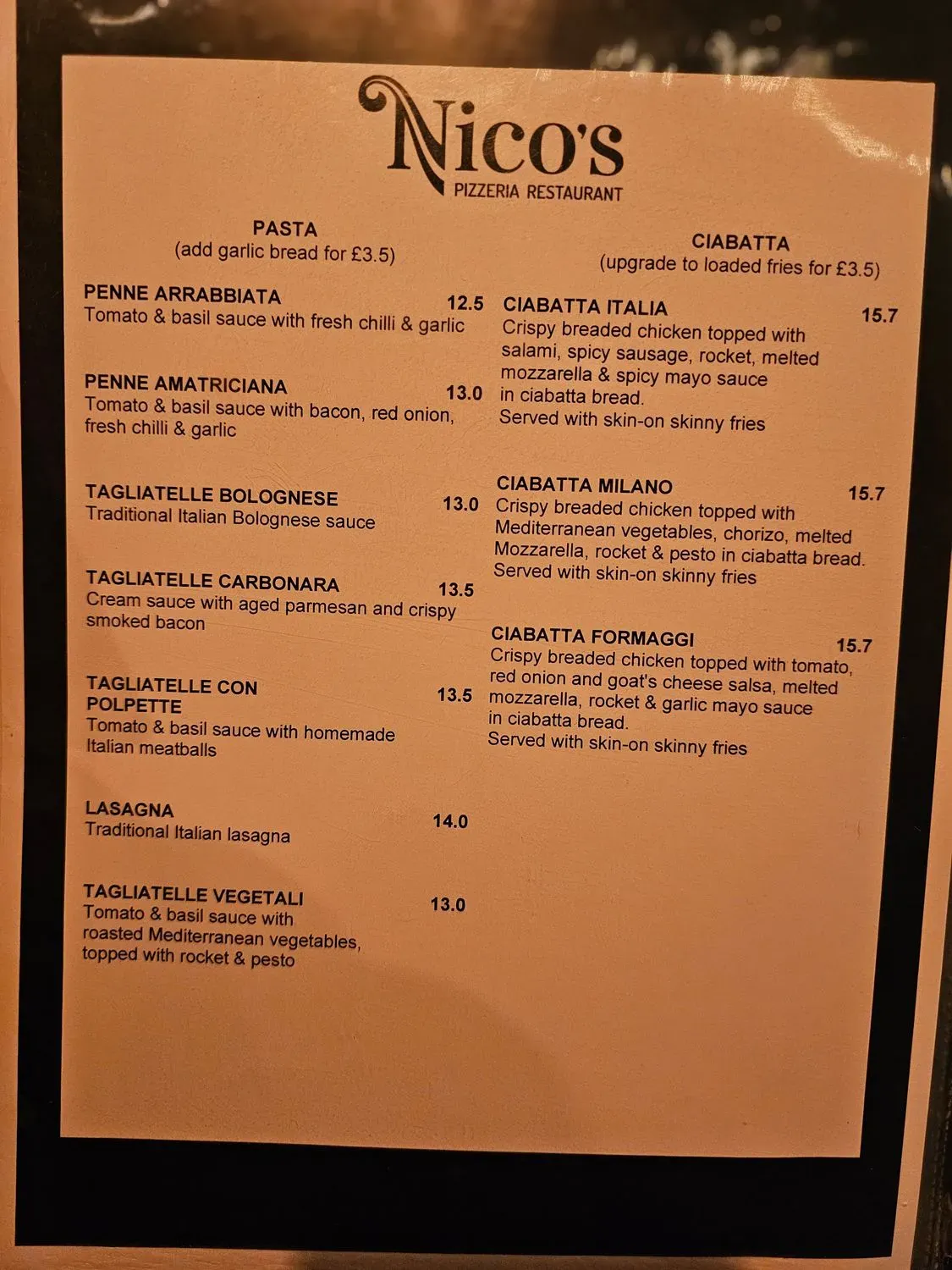 Menu 1