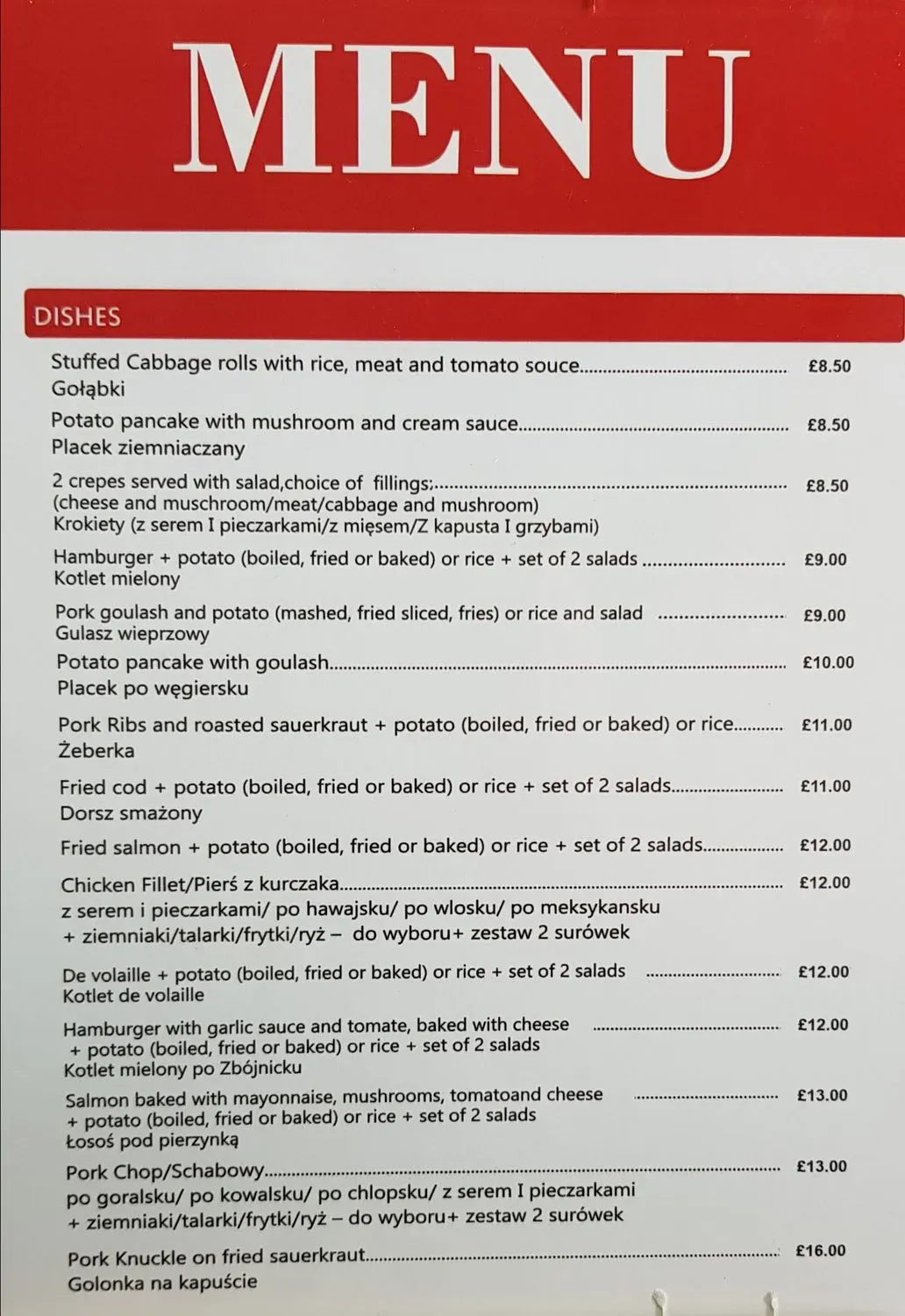 Menu 1