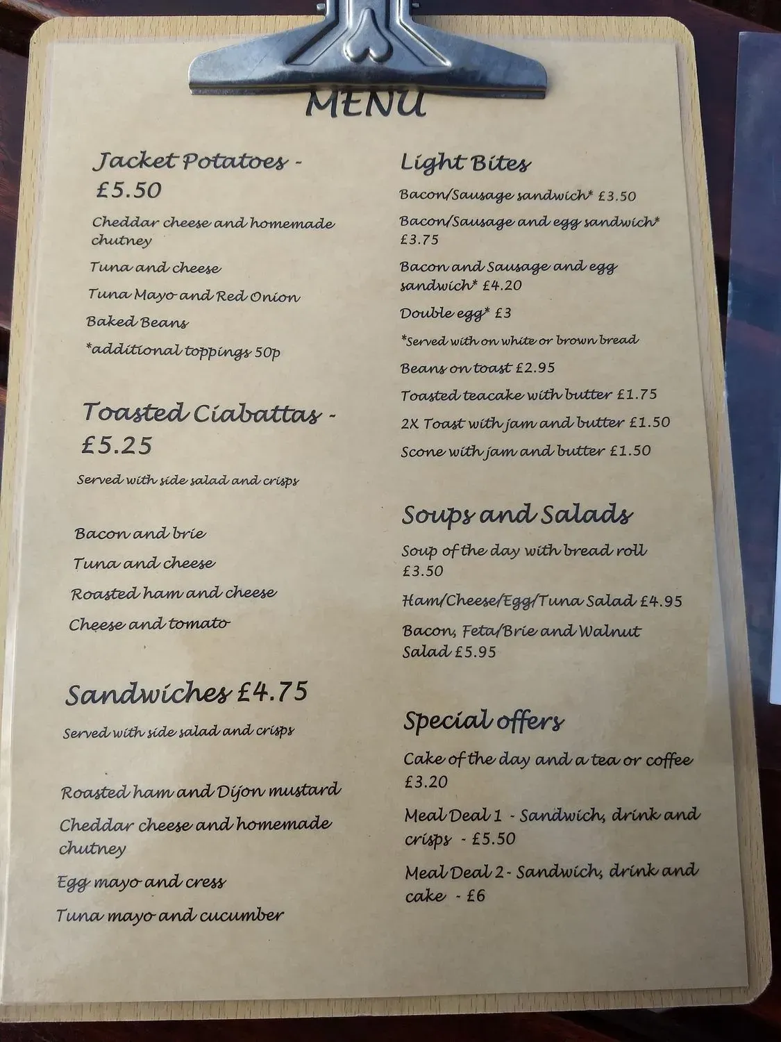 Menu 1