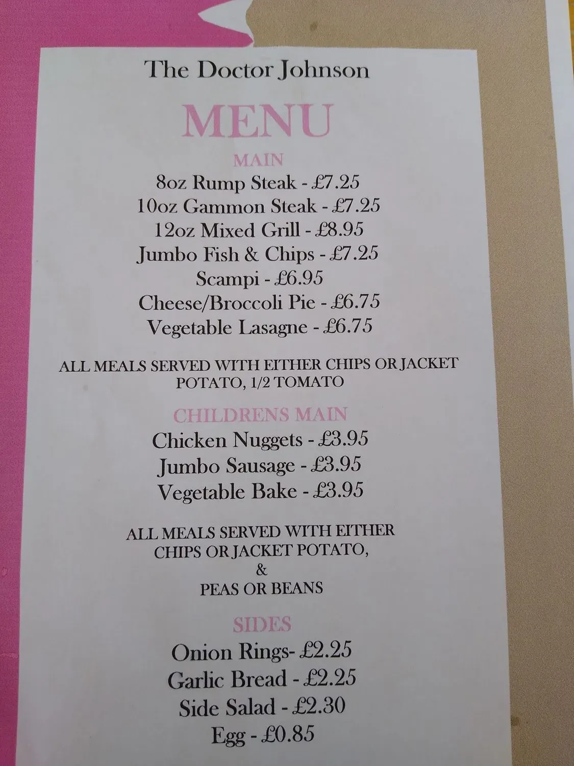 Menu 1