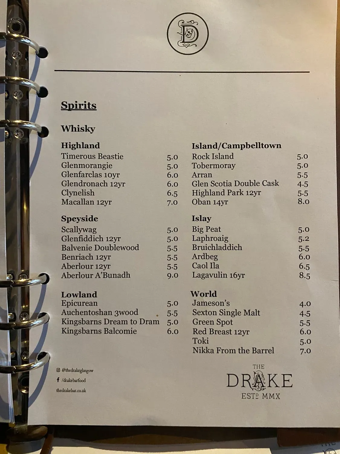 Menu 1