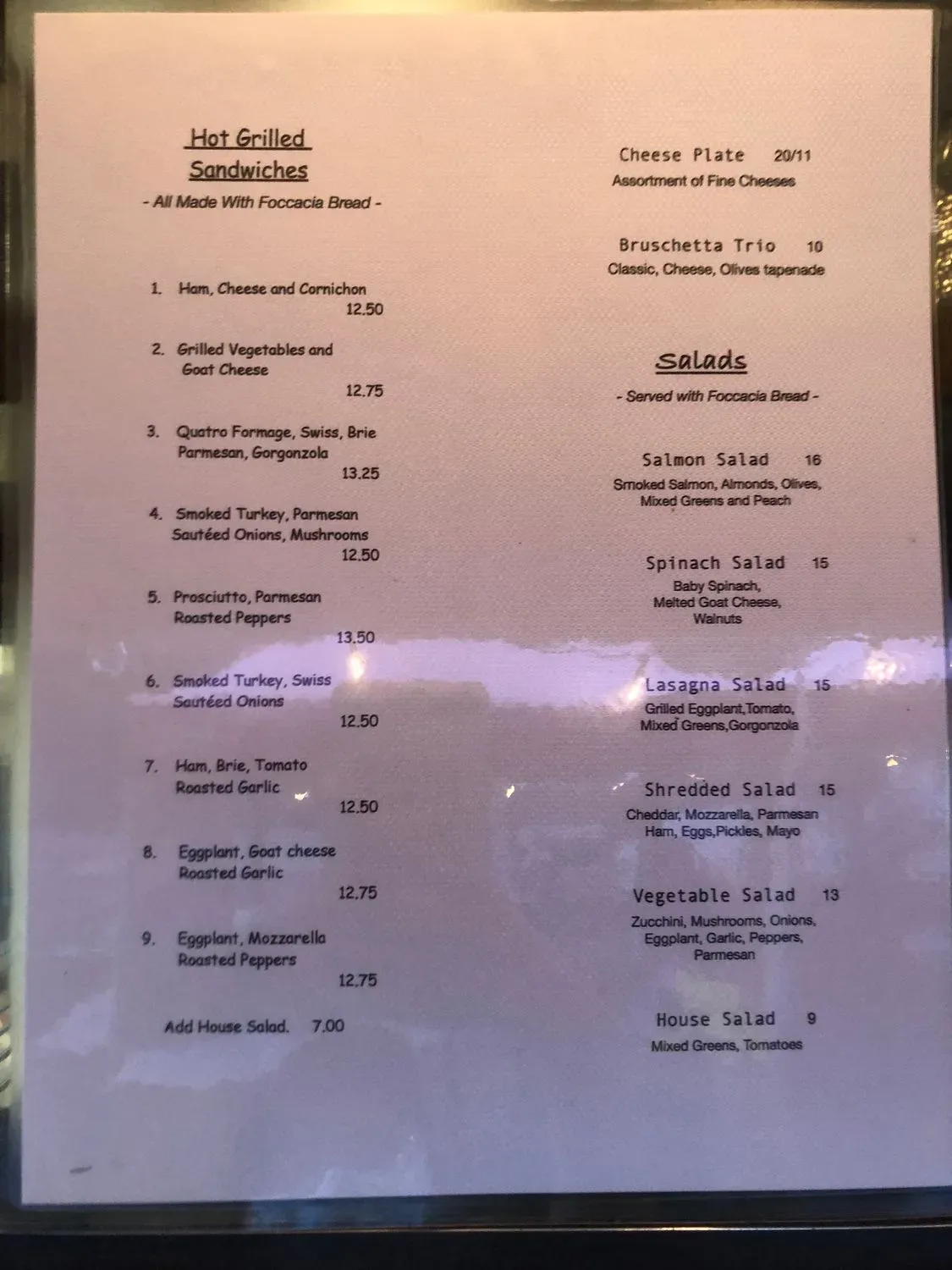 Menu 2