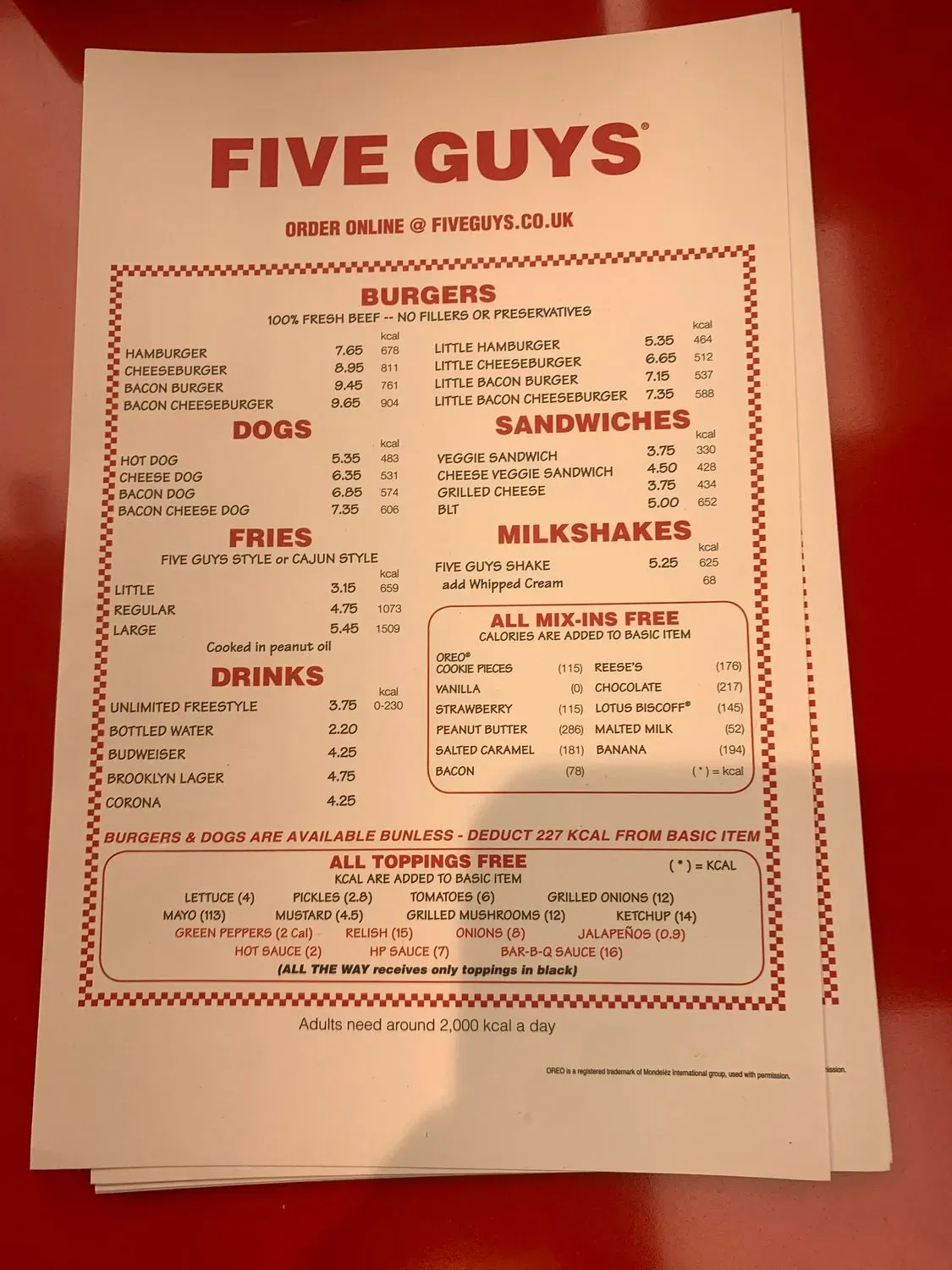 Menu 1