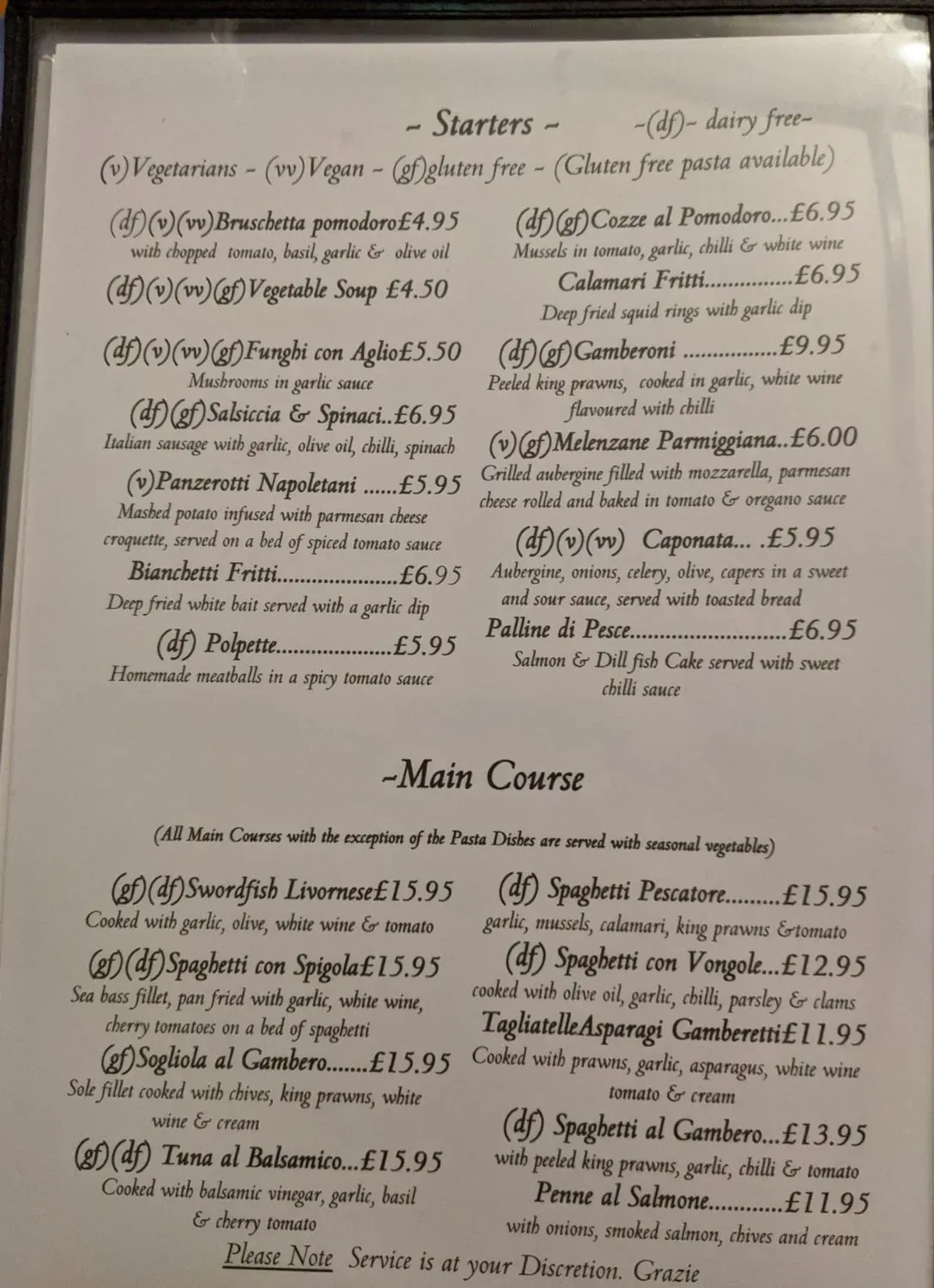 Menu 1