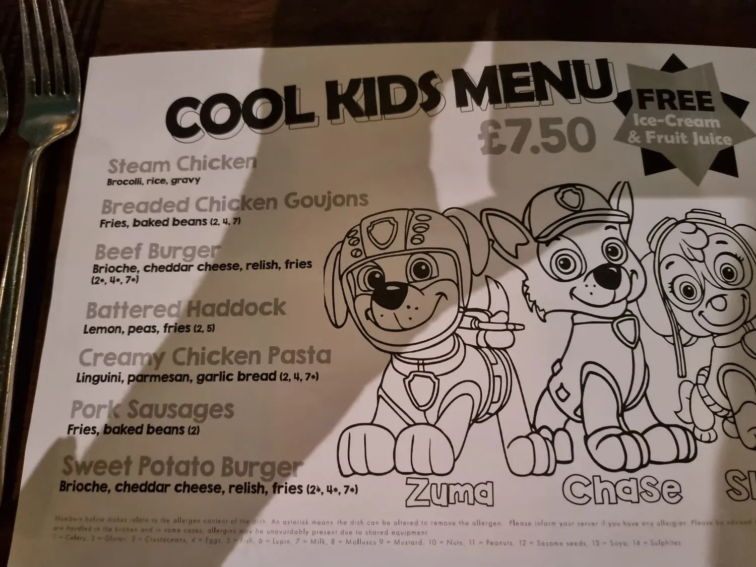 Menu 1