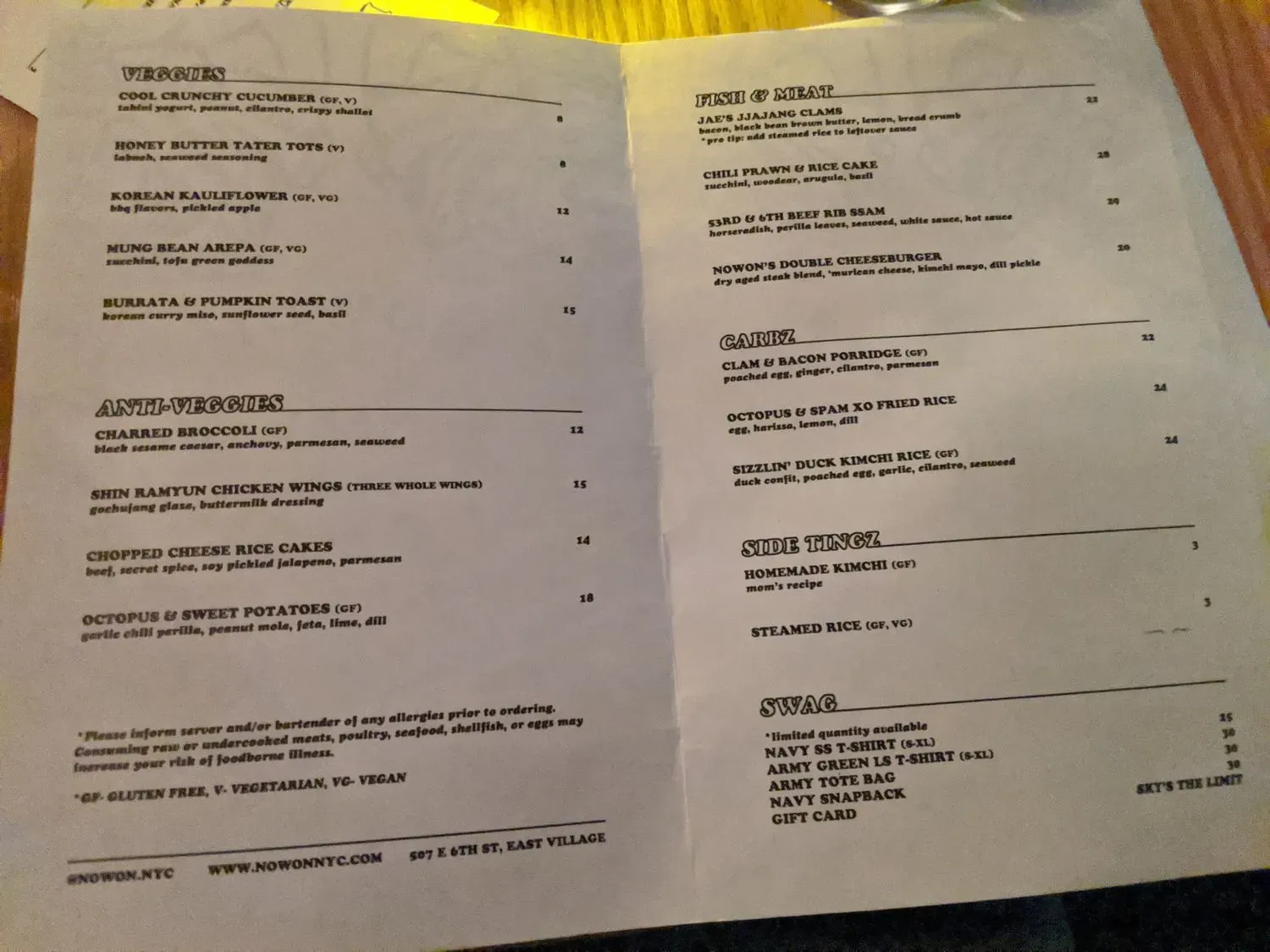 Menu 1