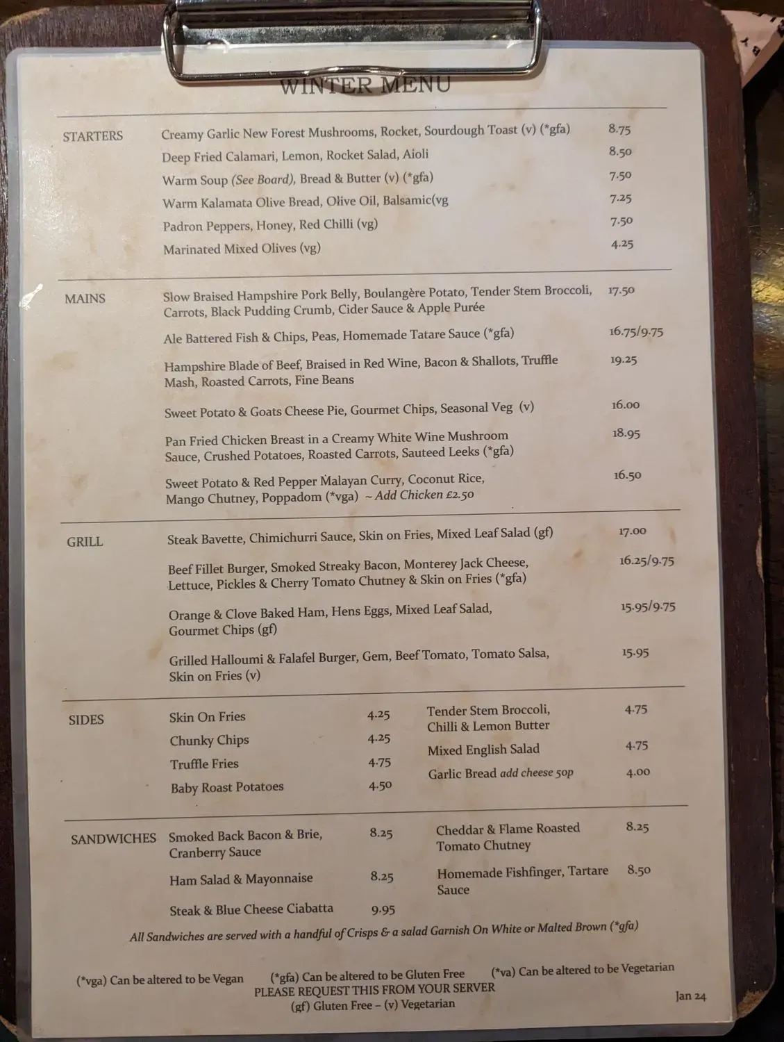 Menu 1