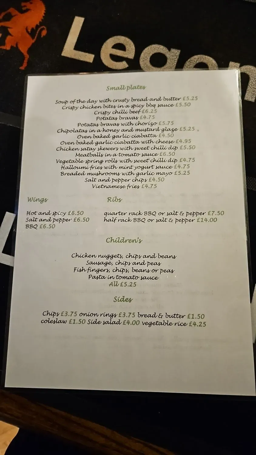 Menu 1