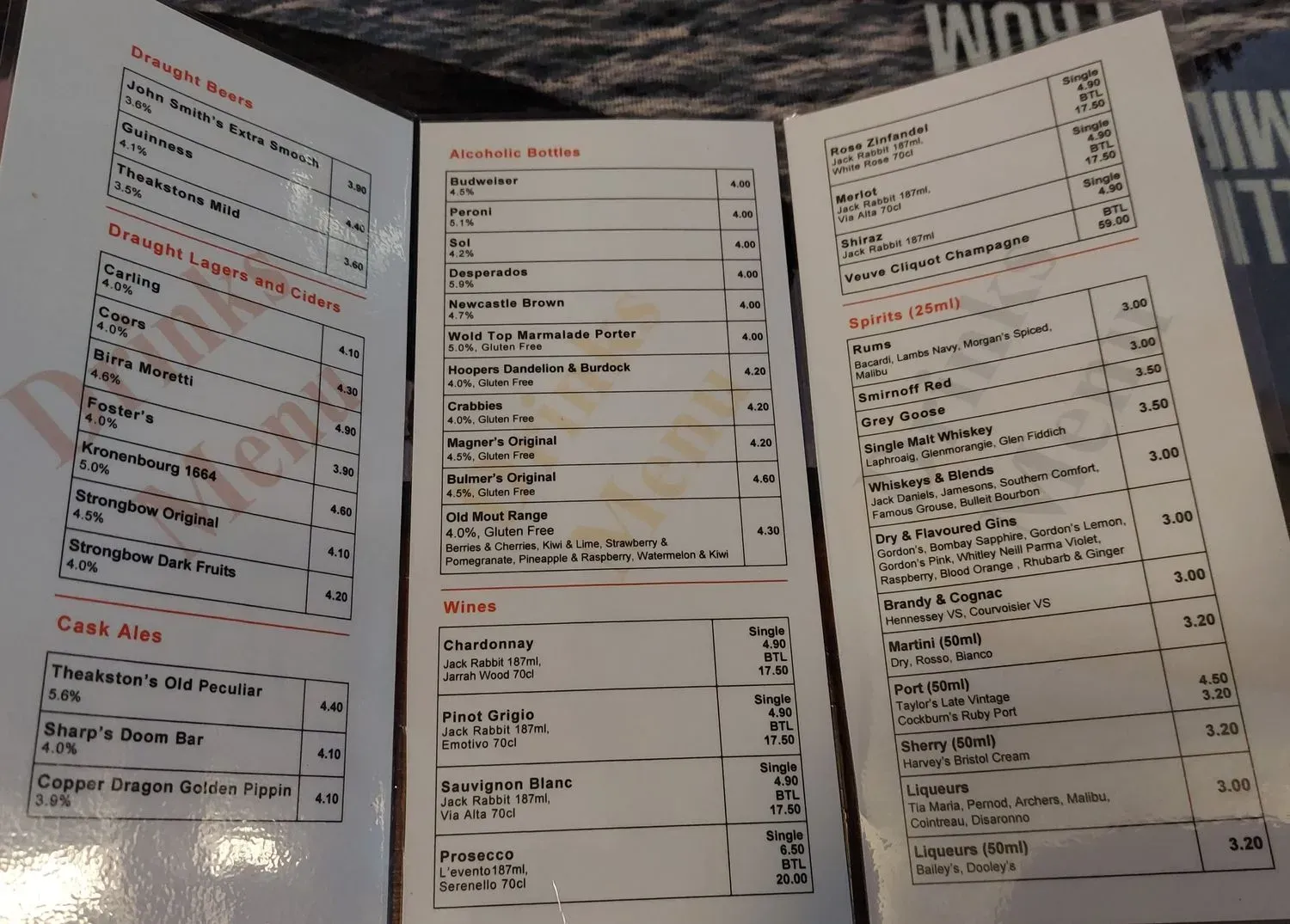 Menu 1