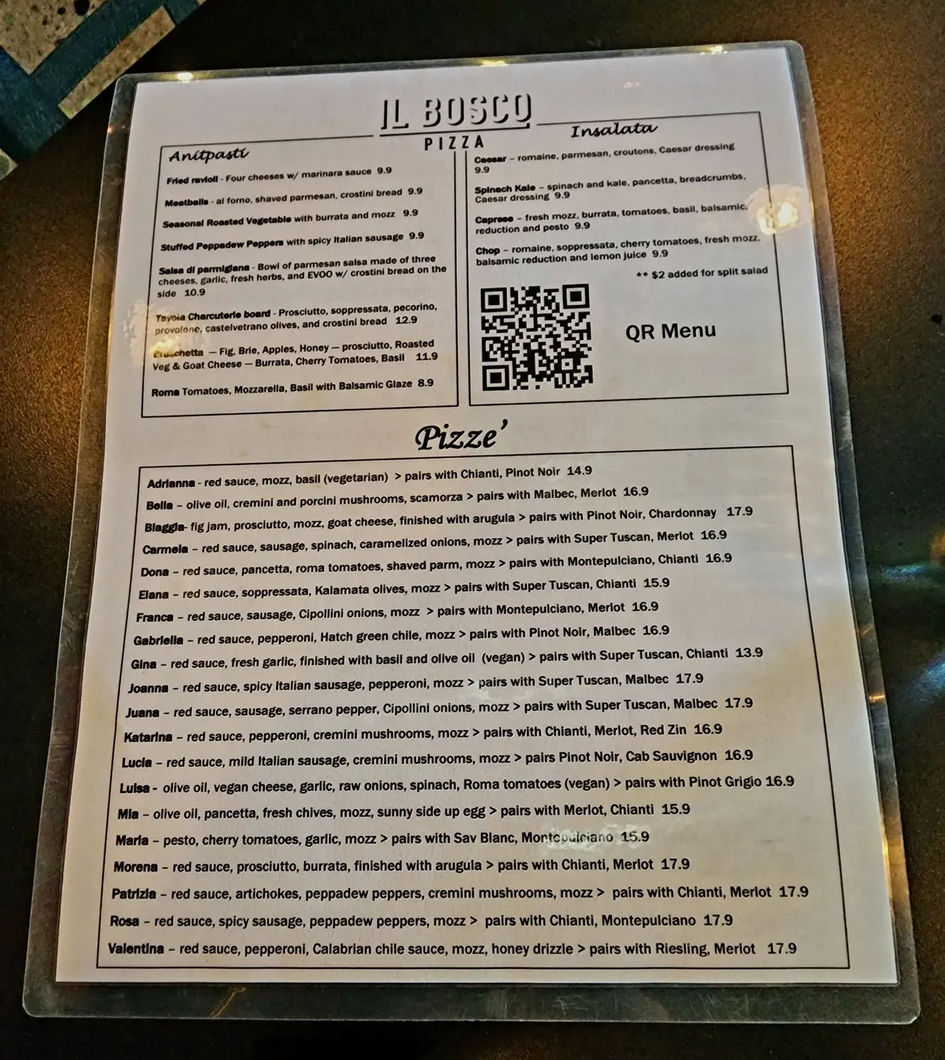 Menu 1