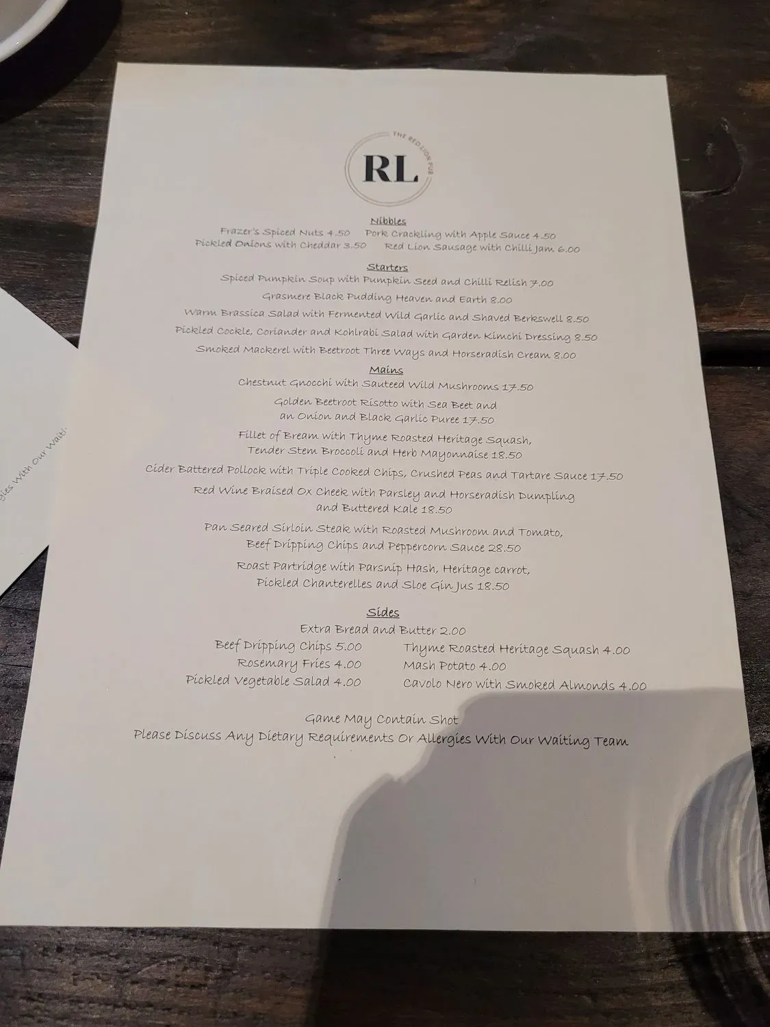 Menu 1