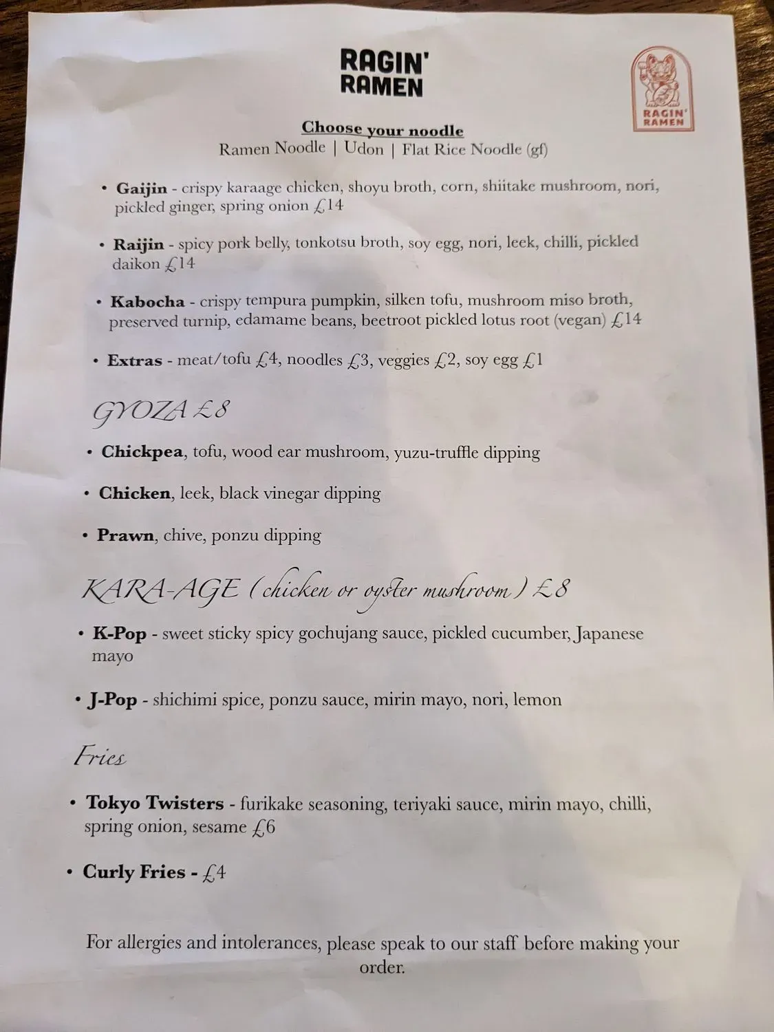 Menu 1