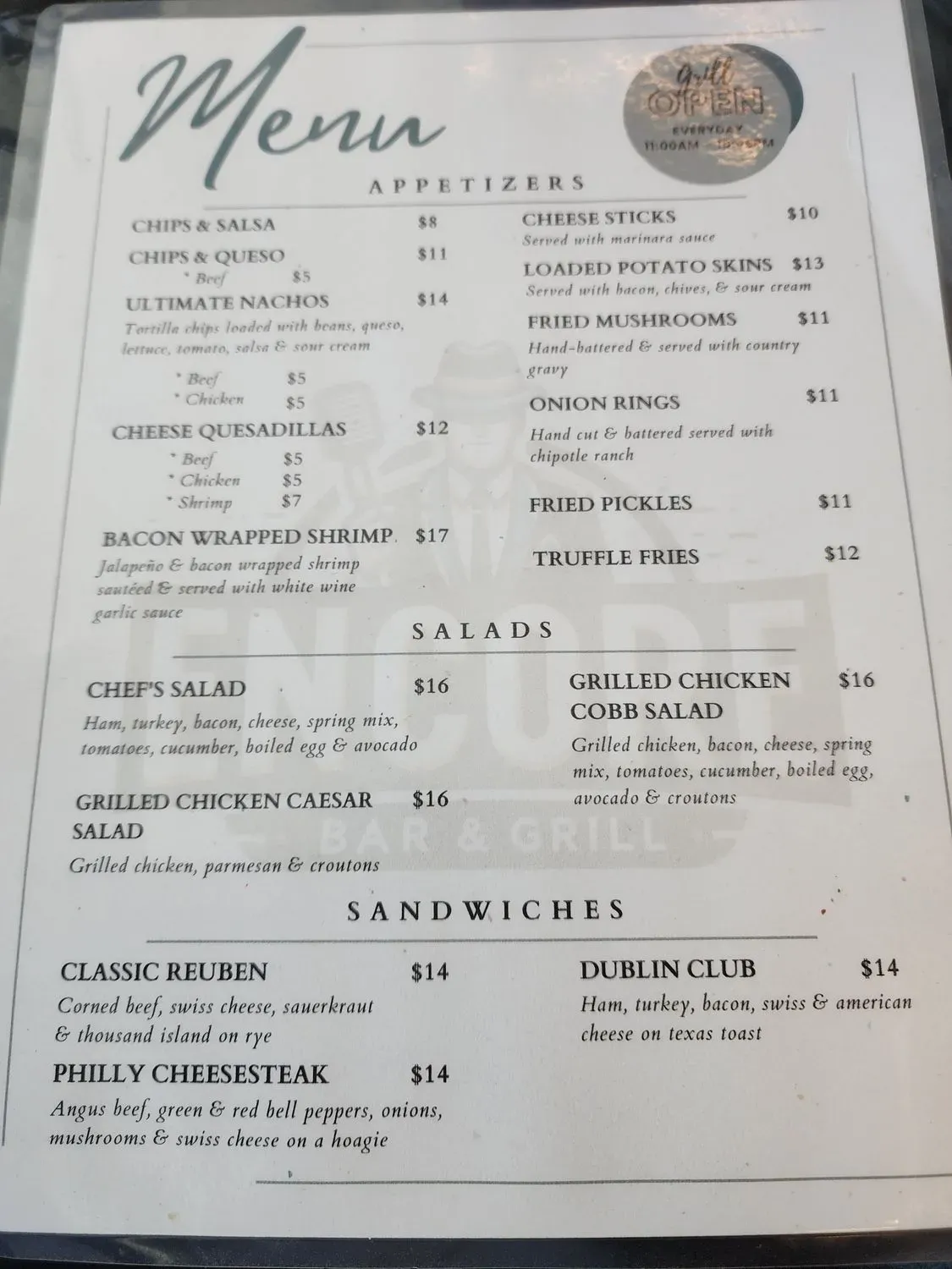 Menu 1