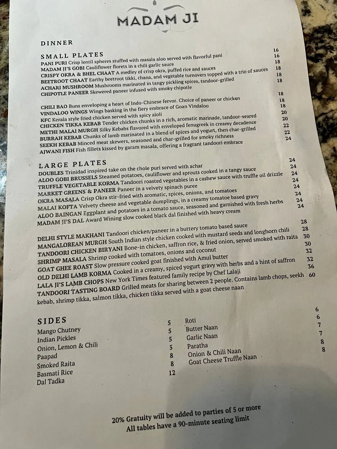 Menu 1