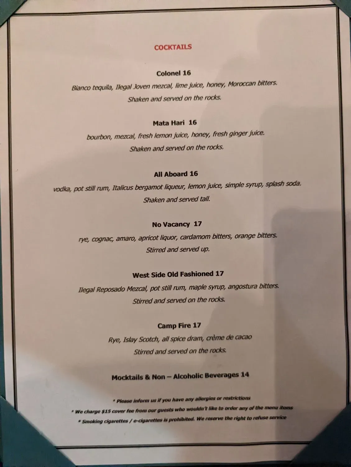 Menu 6