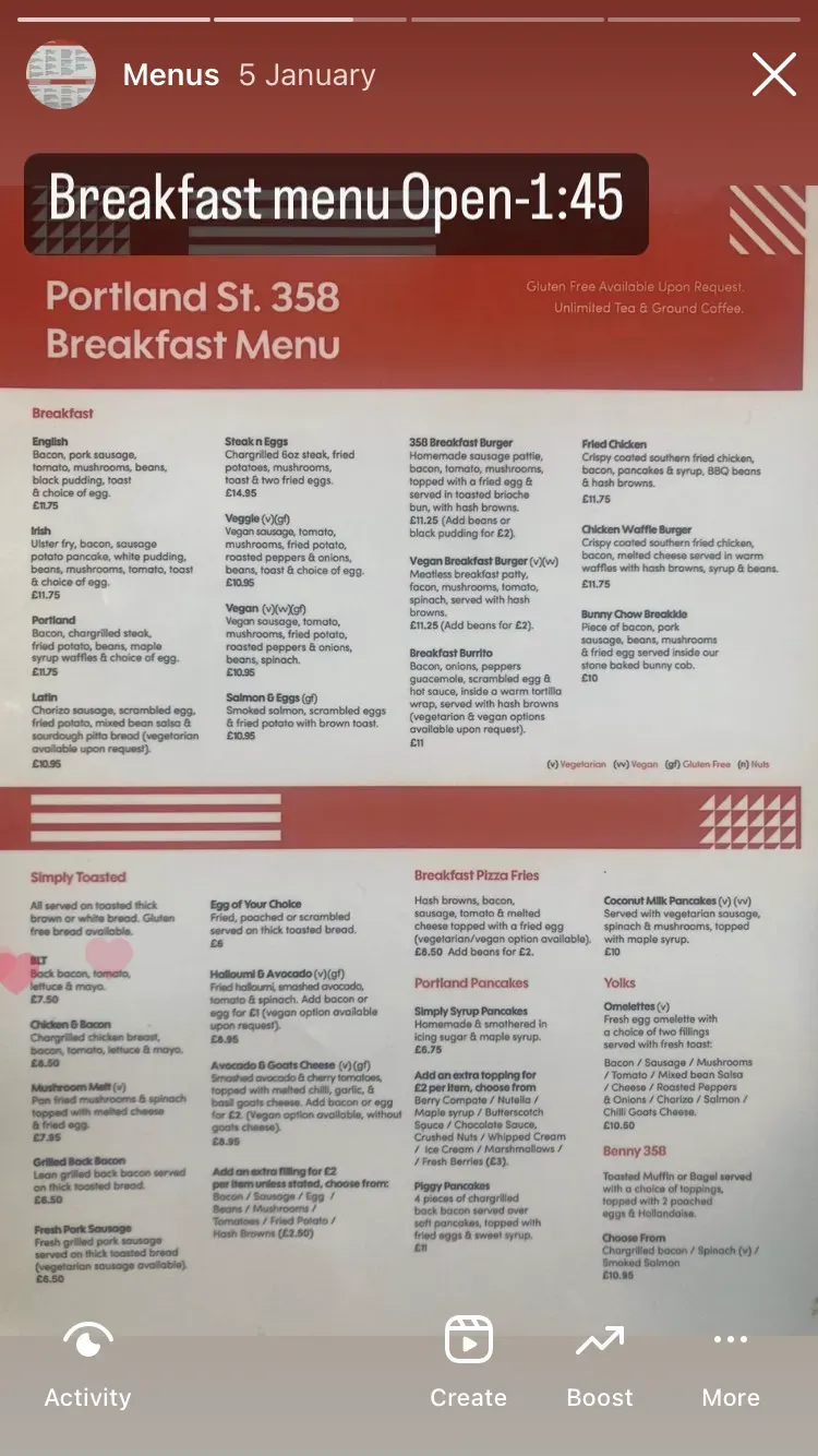 Menu 1