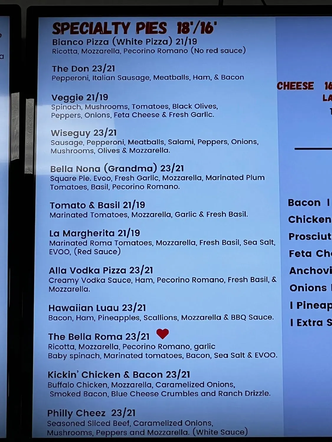 Menu 1