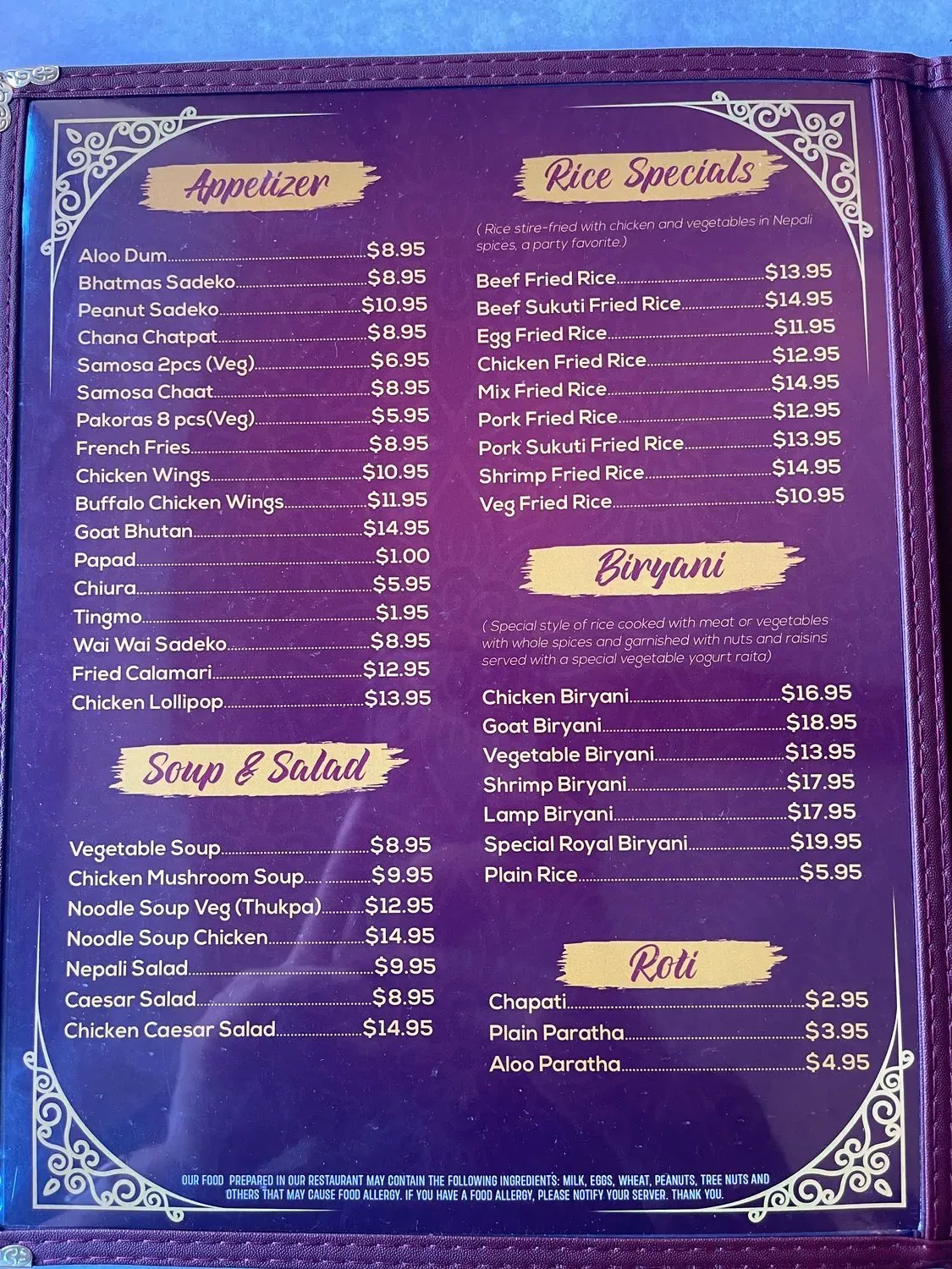 Menu 1